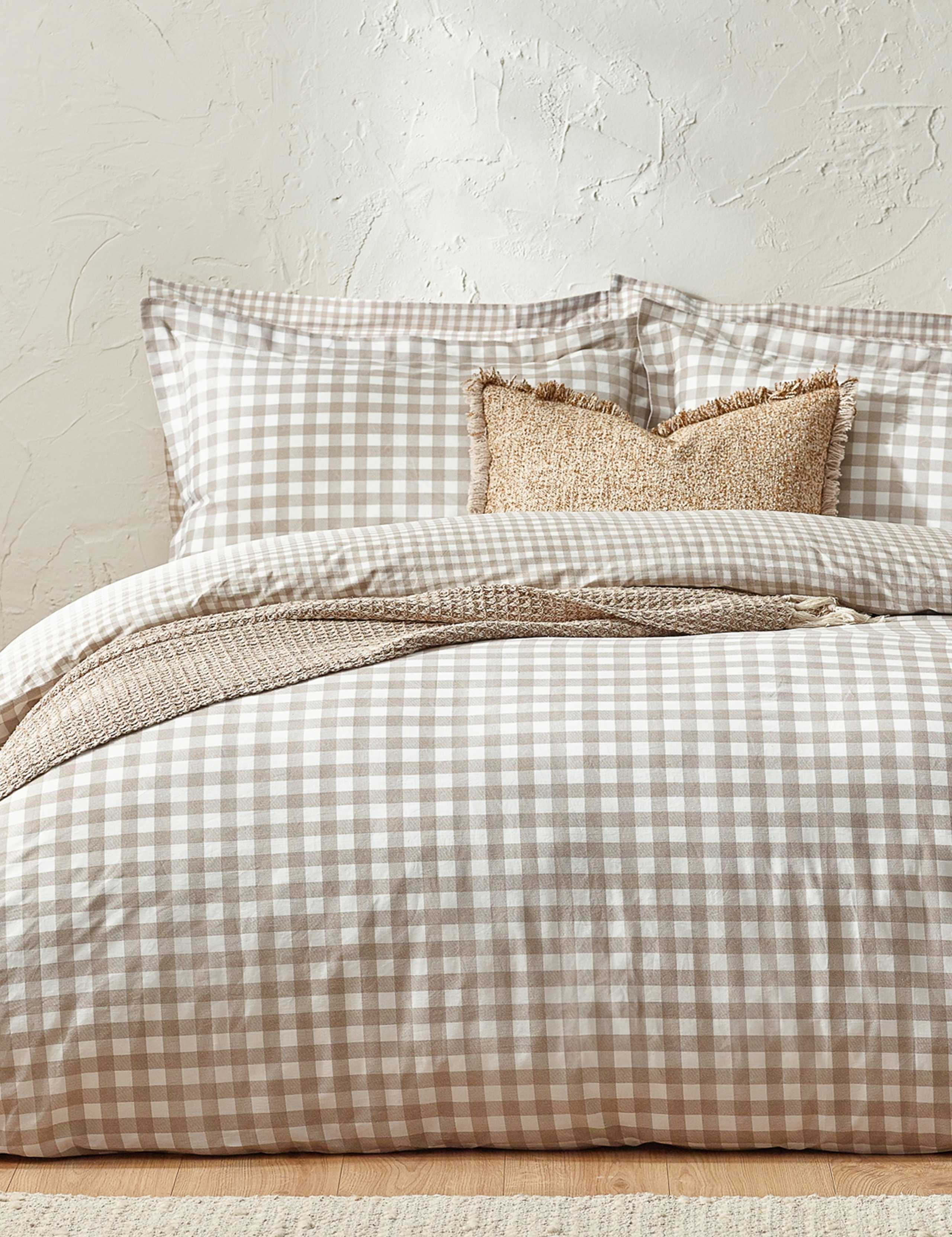 Washed Cotton Barton Gingham Bedding Set