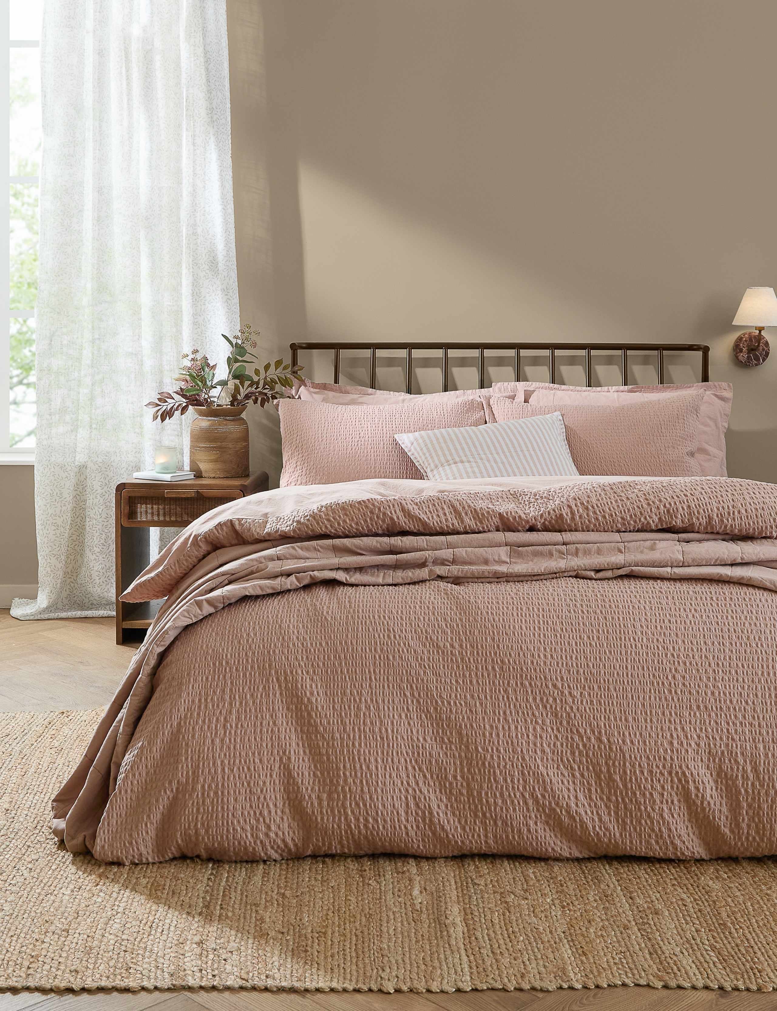 Hebden Pure Cotton Seersucker Bedding Set