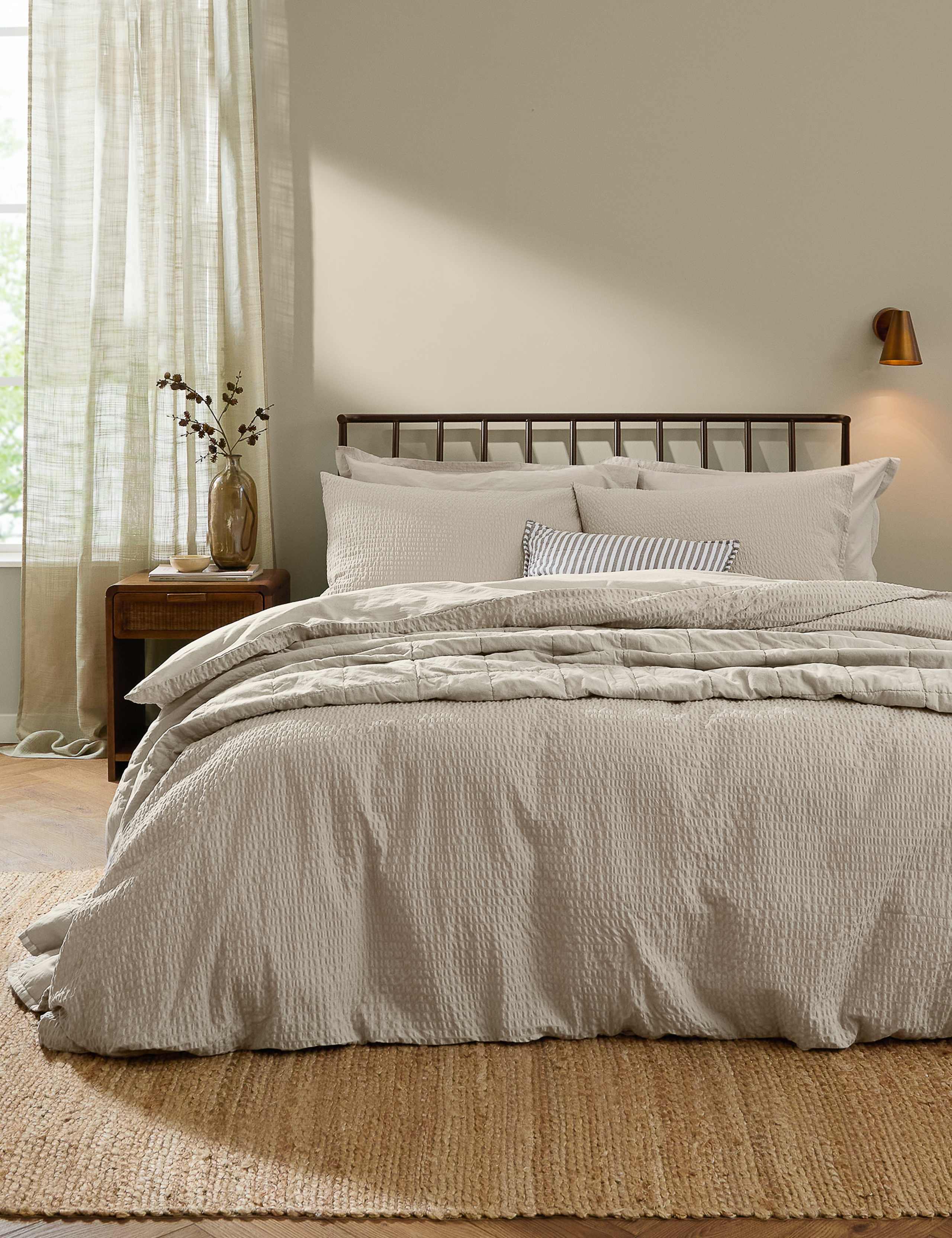 Hebden Pure Cotton Seersucker Bedding Set