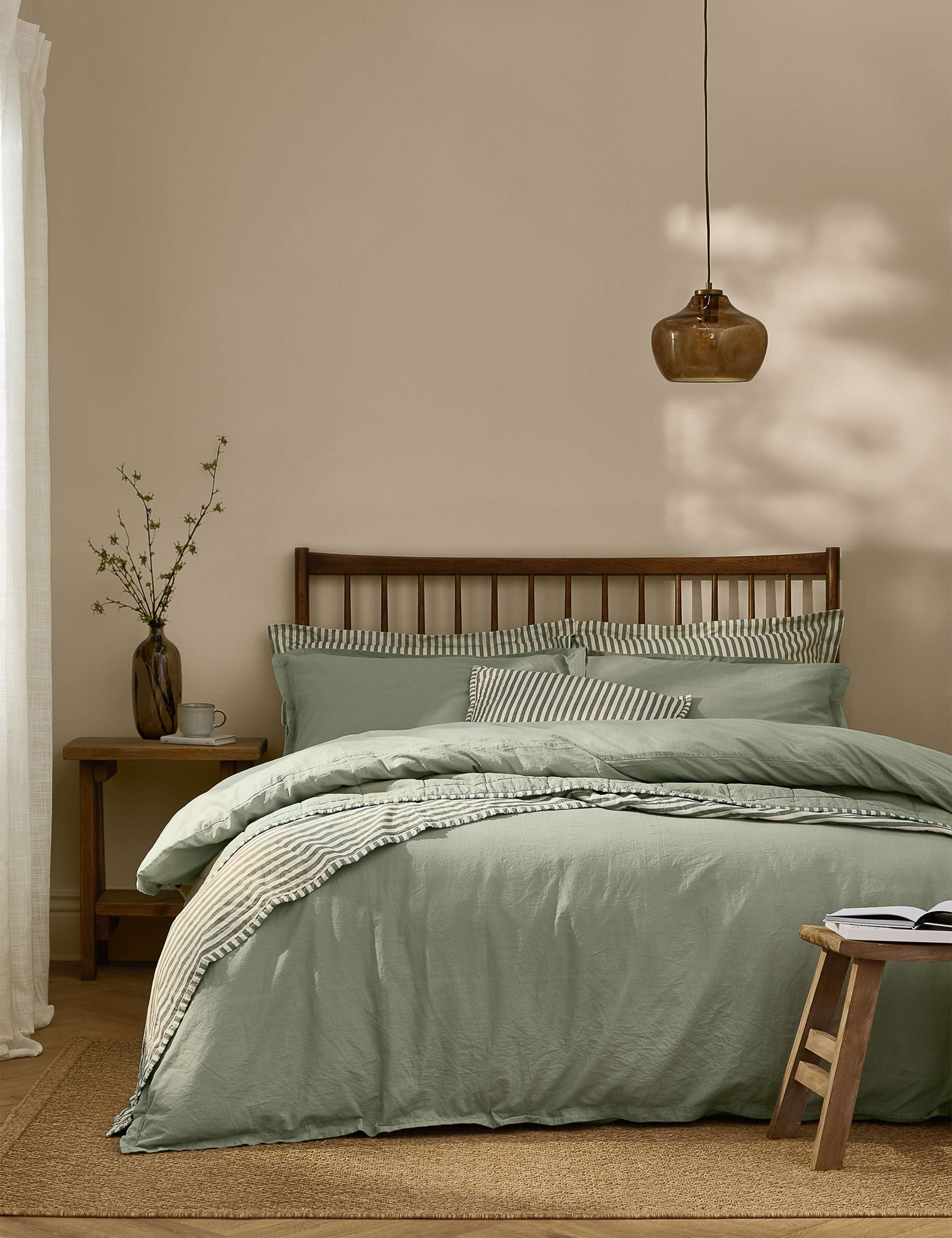 Pure Cotton Percale Hebden Bedding Set