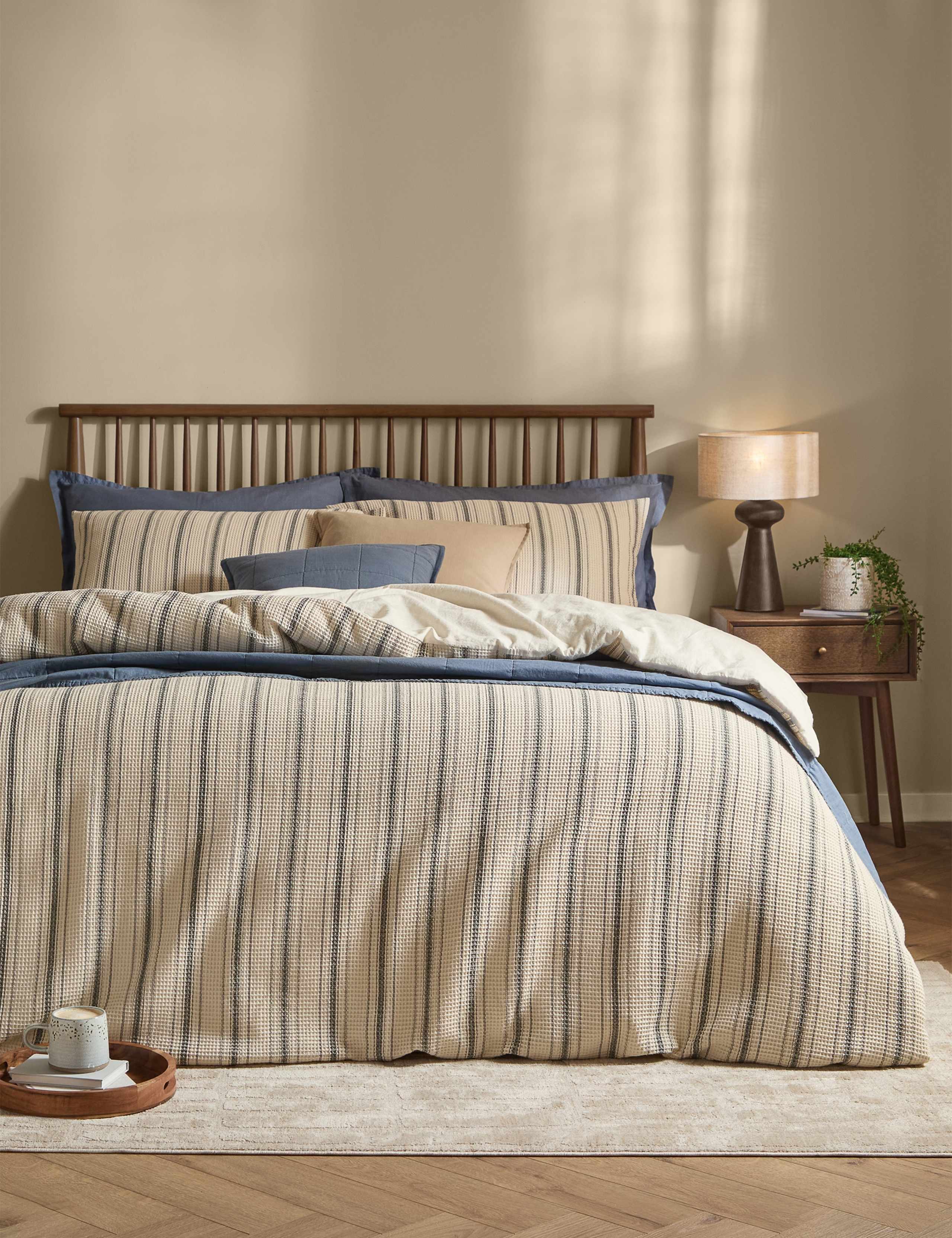 Washed Cotton Selby Waffle Bedding Set