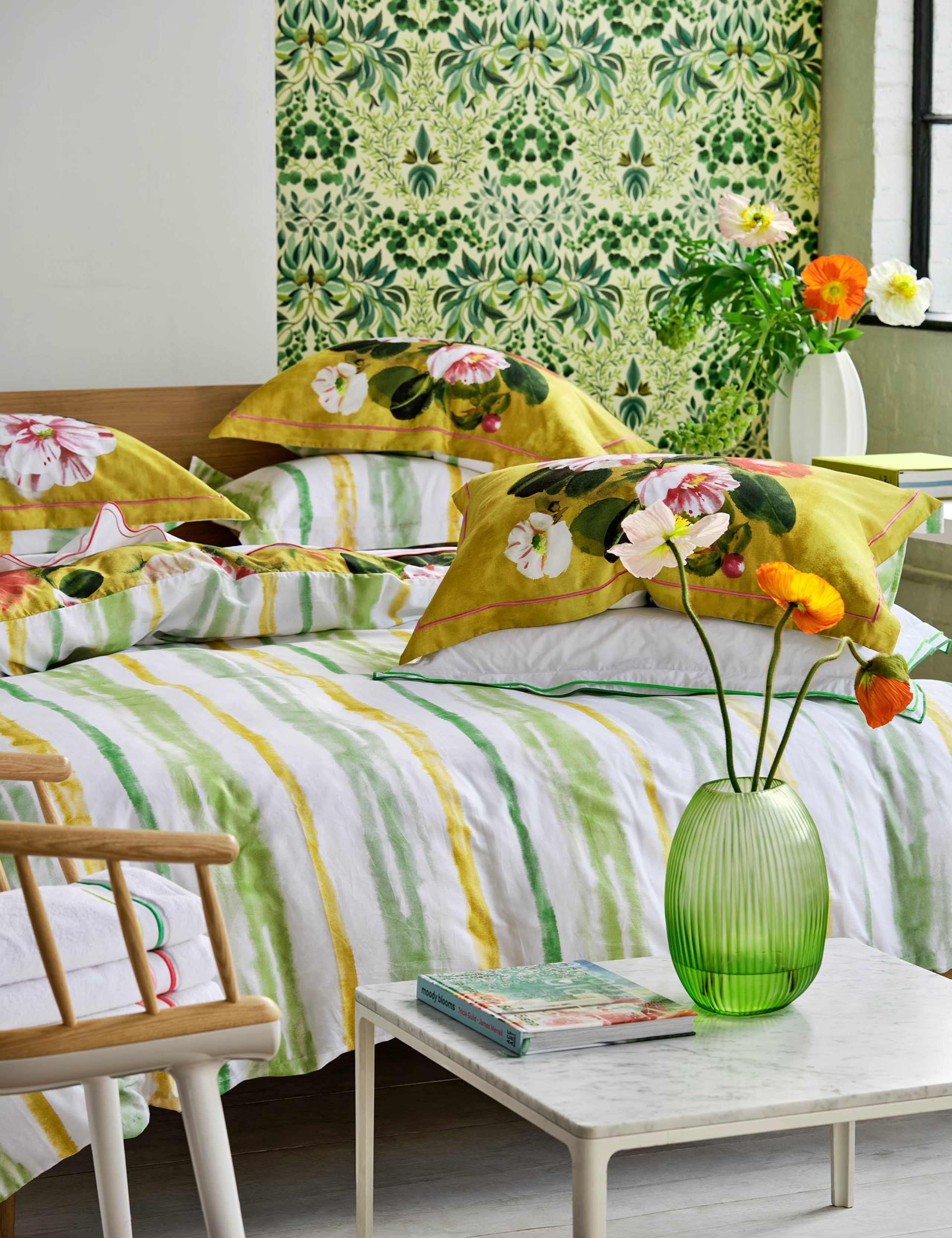 Set of 2 Pure Cotton Camellia Pillowcases