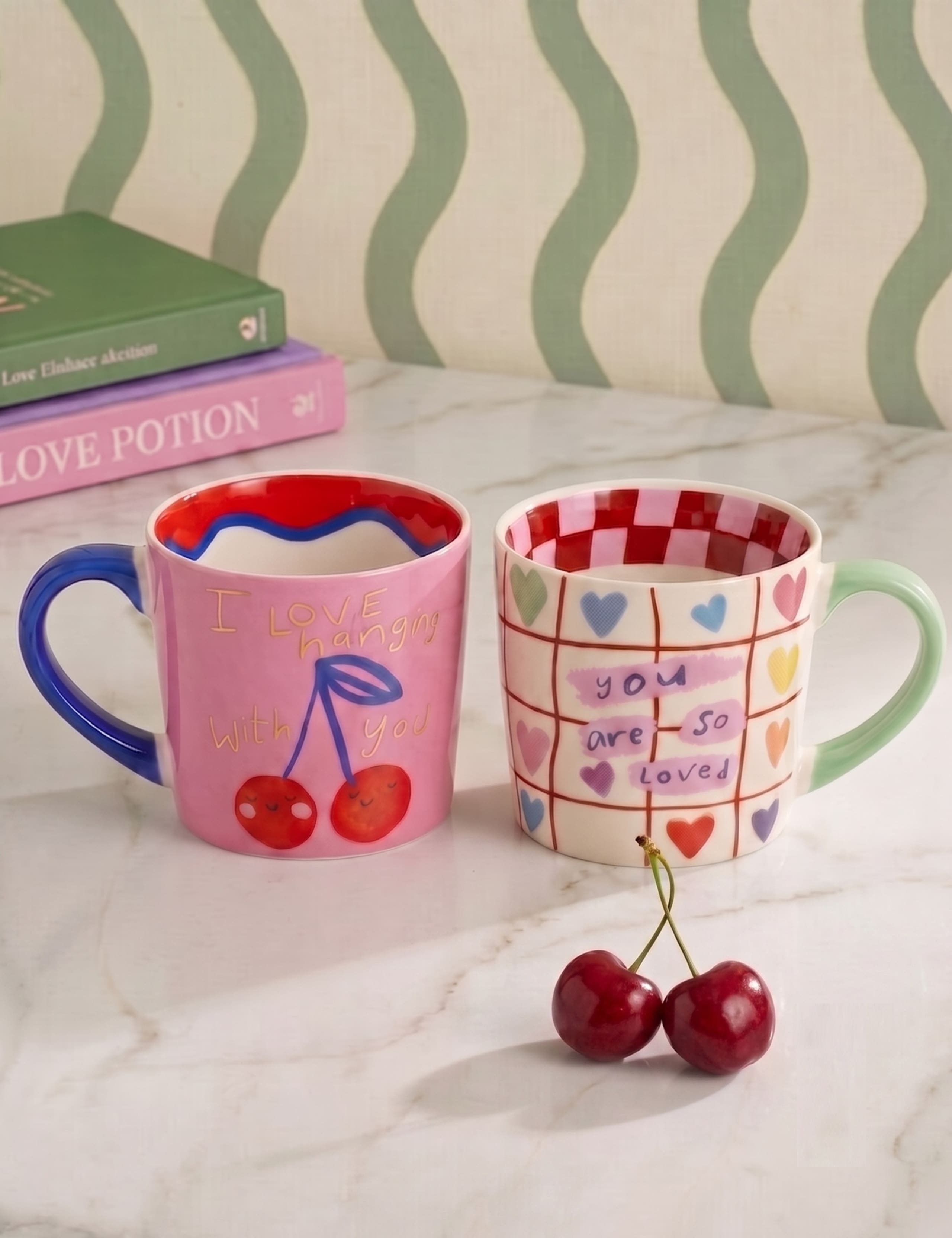 Set of 2 I Love Hanging with You & Loved Mugs
