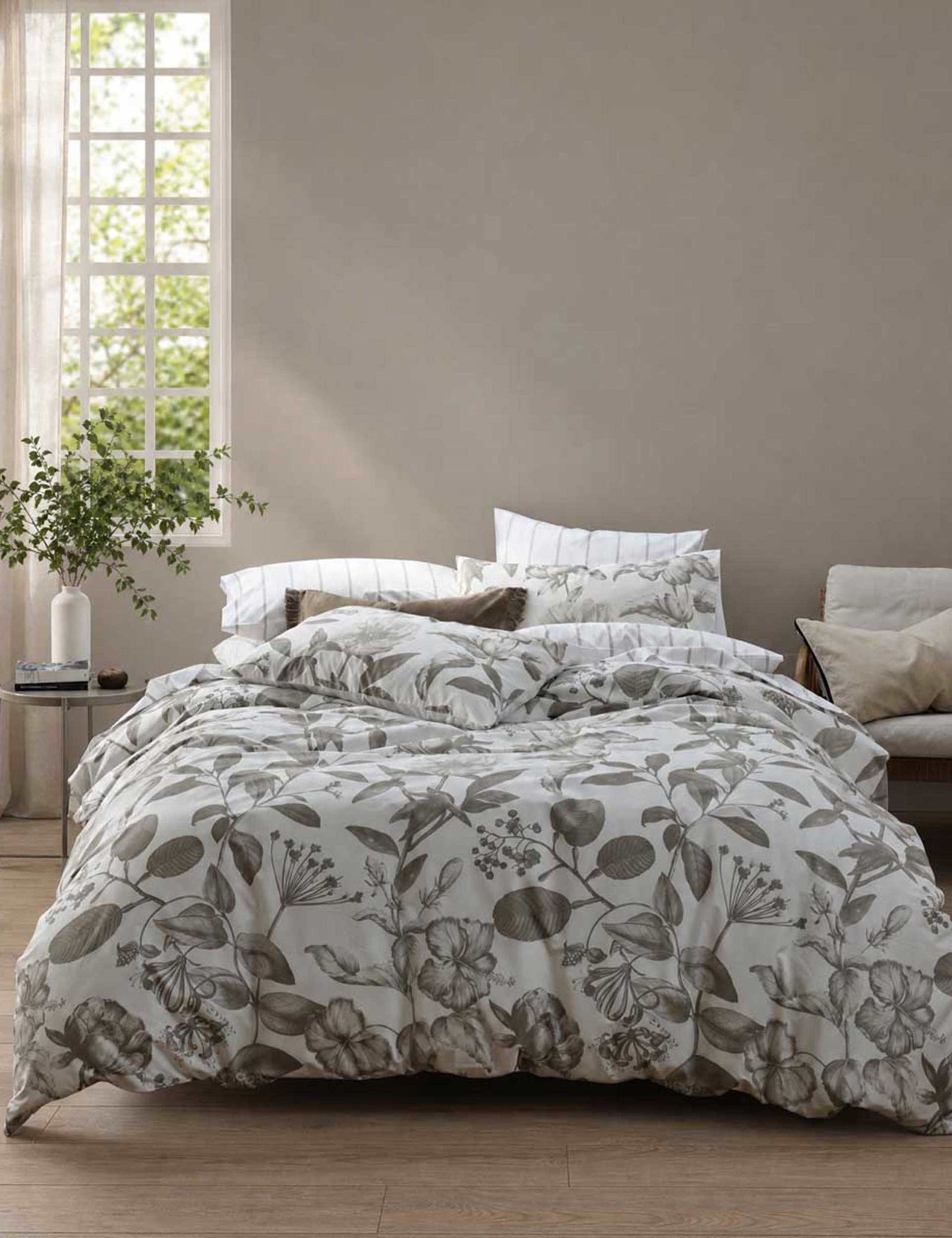 Pure Cotton Botanical Floral Duvet Set