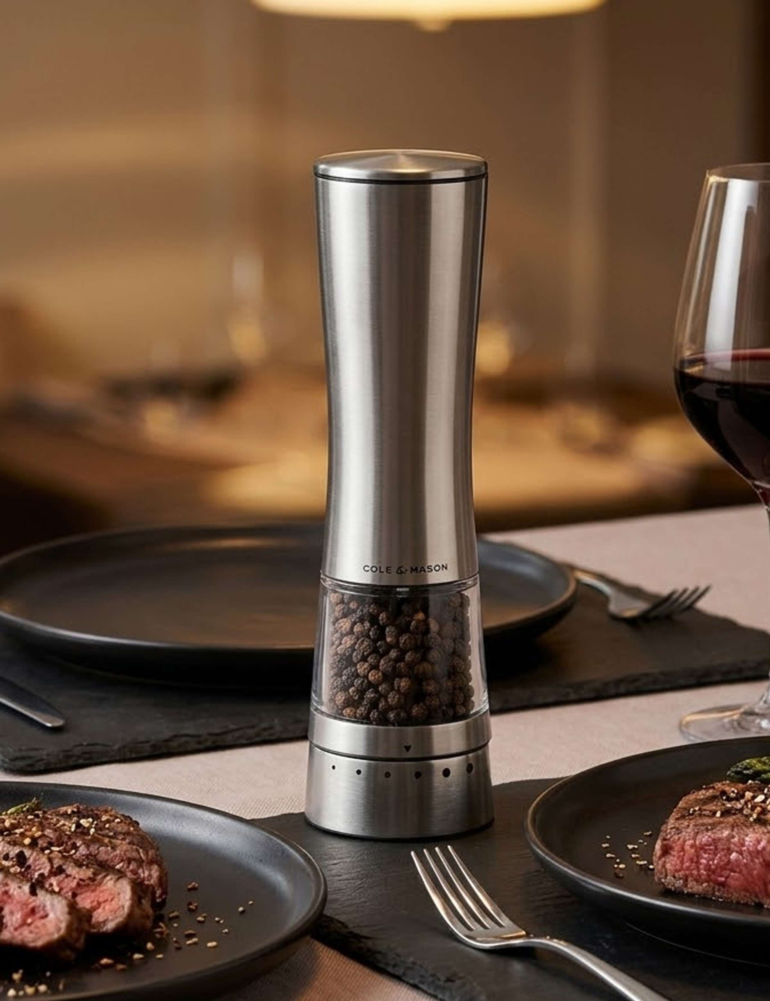 Rechargeable Stainless Steel Pepper Mill