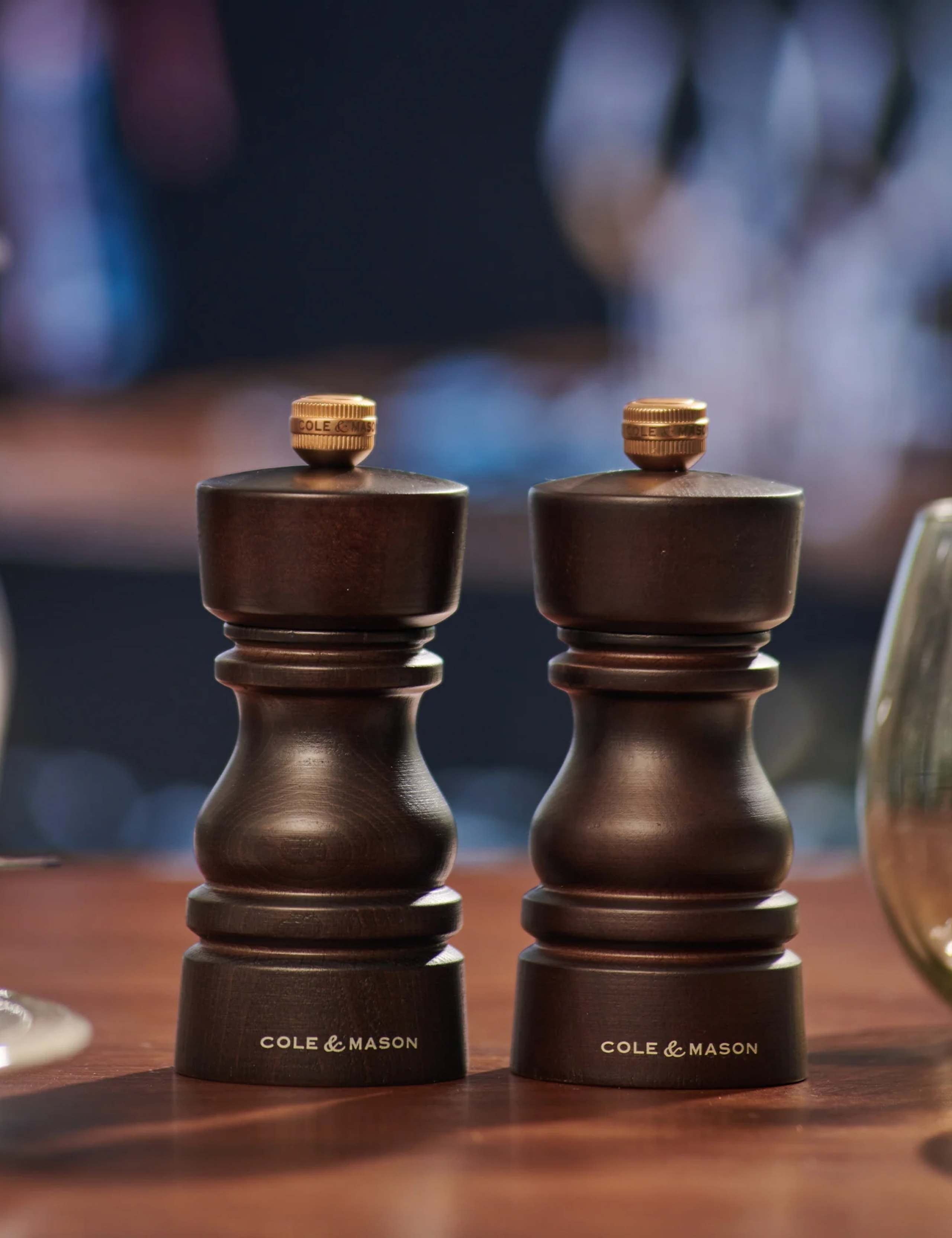 Beech Wood Salt & Pepper Mill Set 130mm