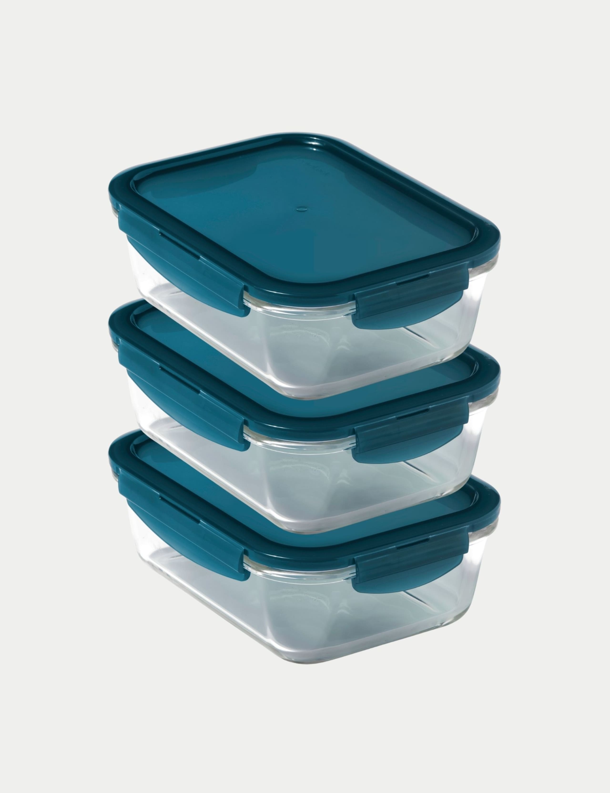 Set of 3 Glass Airtight Food Containers