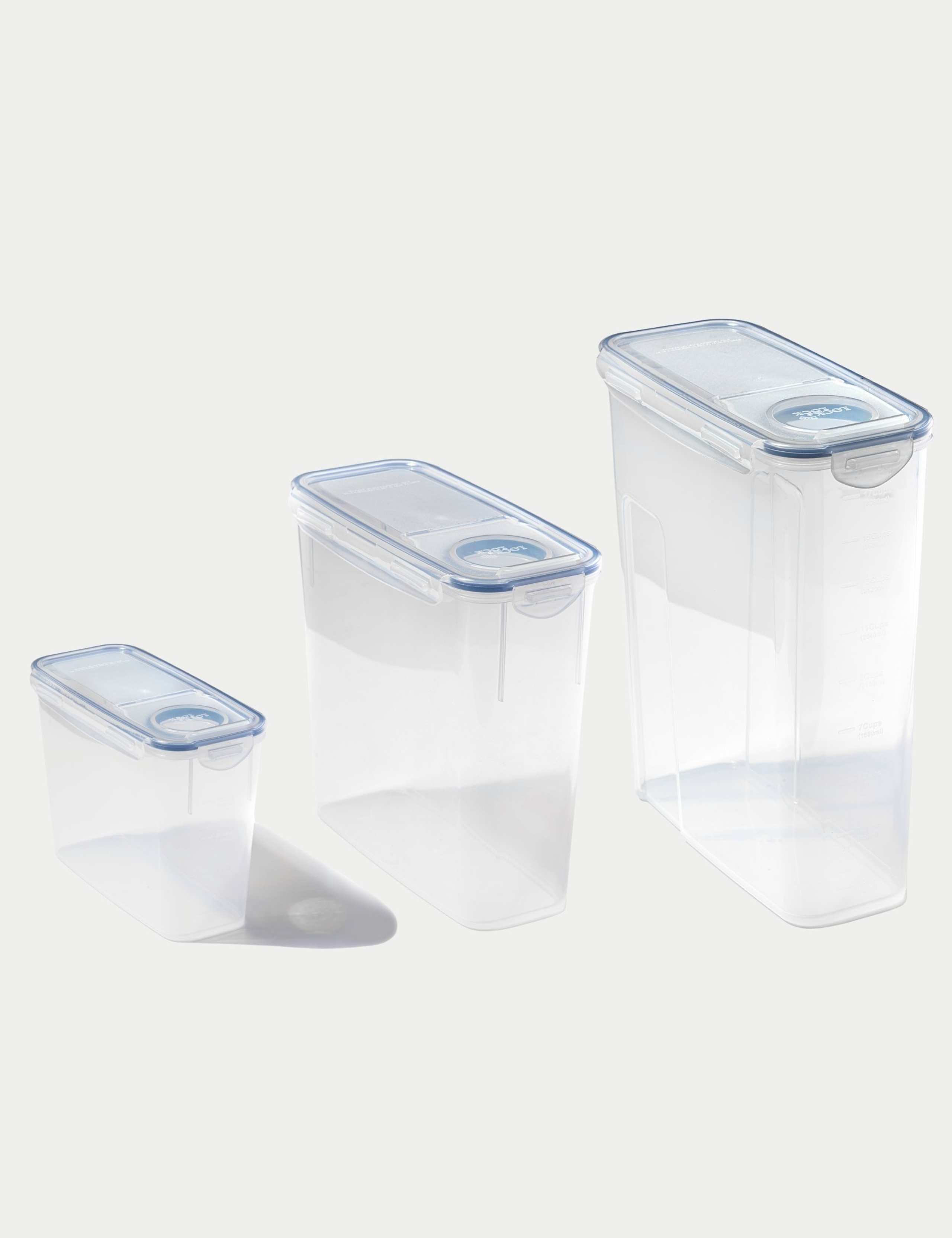 Set of 3 Airtight Cereal Storage Containers