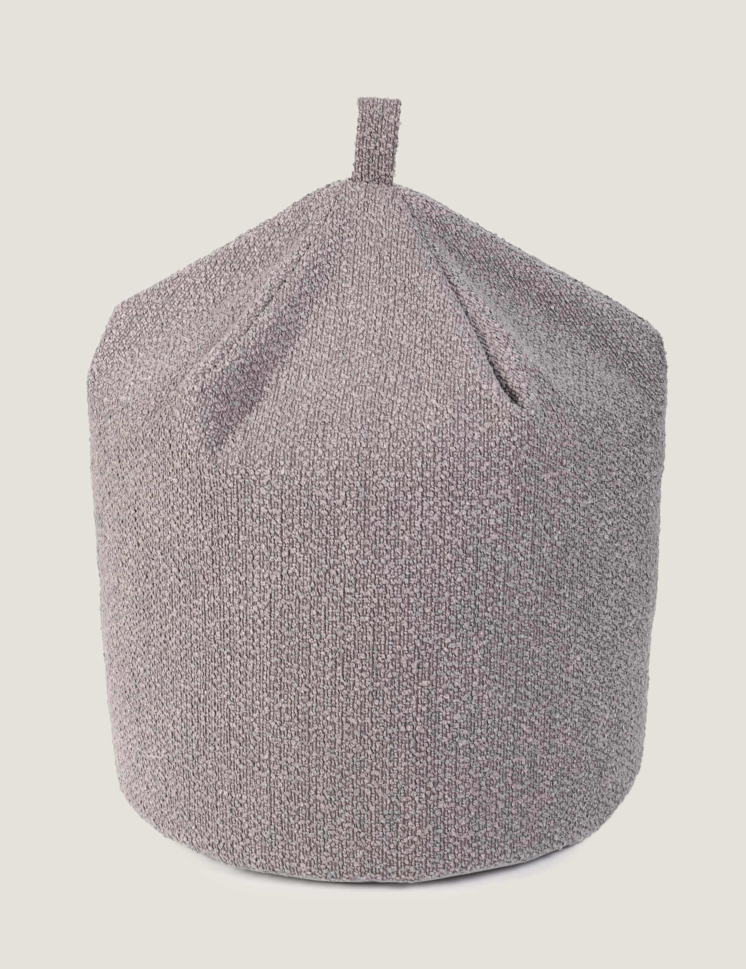 Textured Bouclé Round Beanbag
