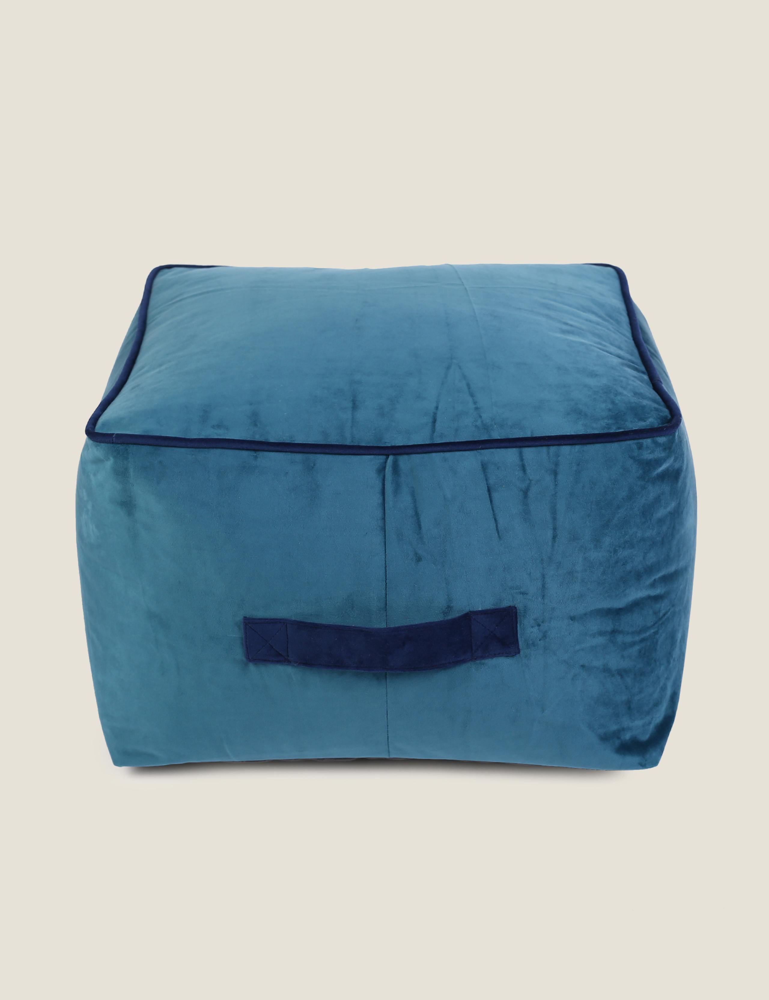 Velvet Square Pouffe