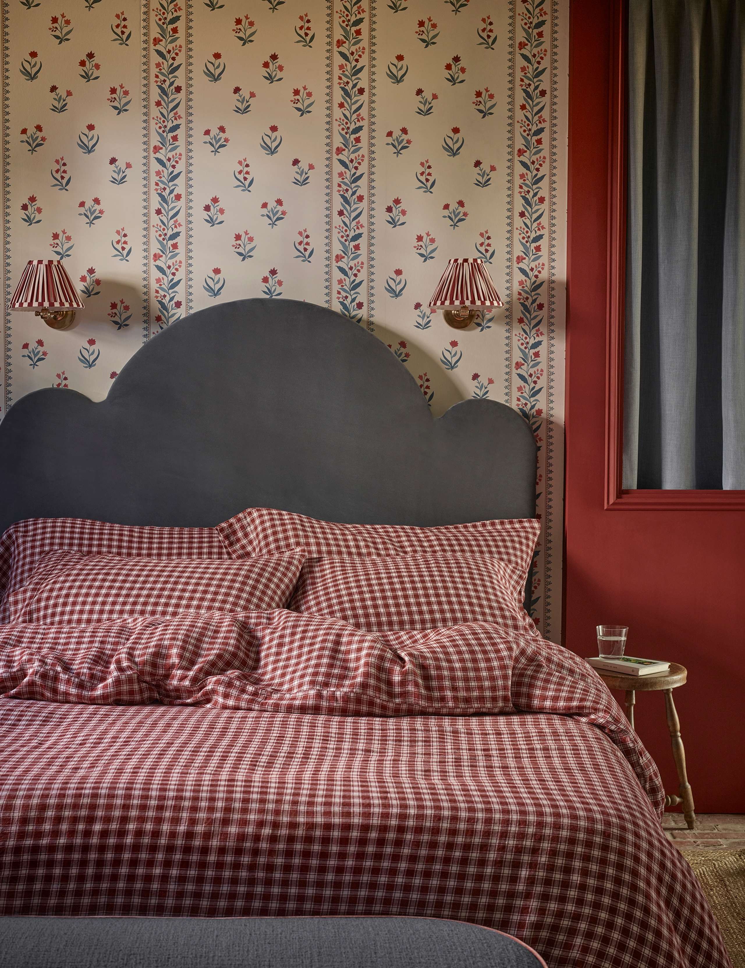 Pure Linen Gingham Duvet Cover