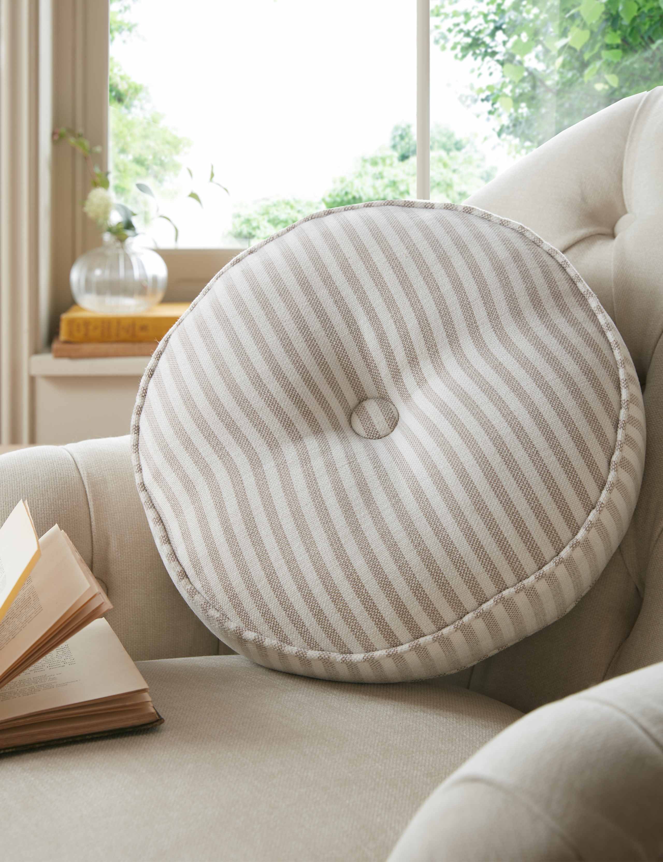 Cornish Stripe Round Scatter Cushion