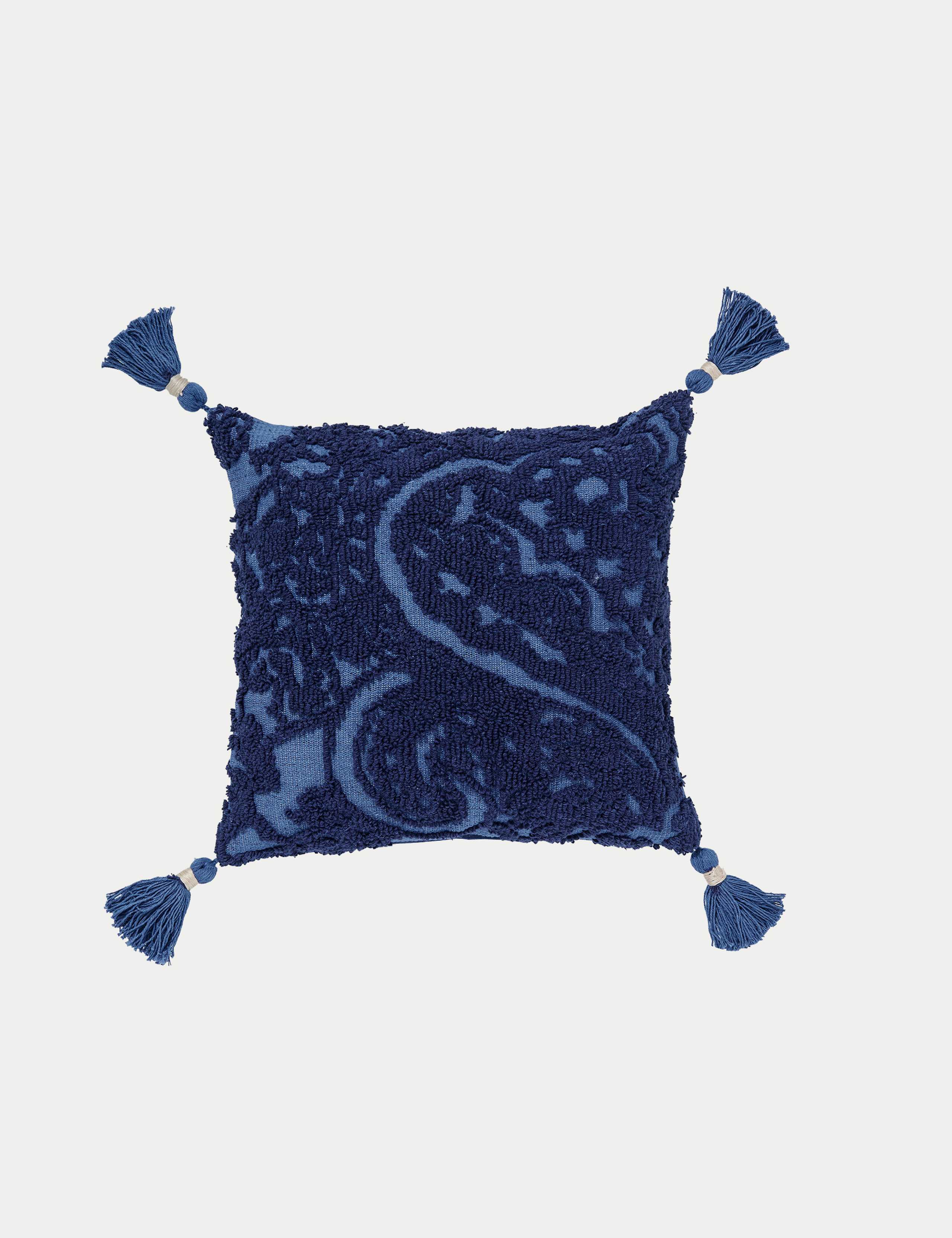 Pure Cotton Paisley Needle Point Cushion