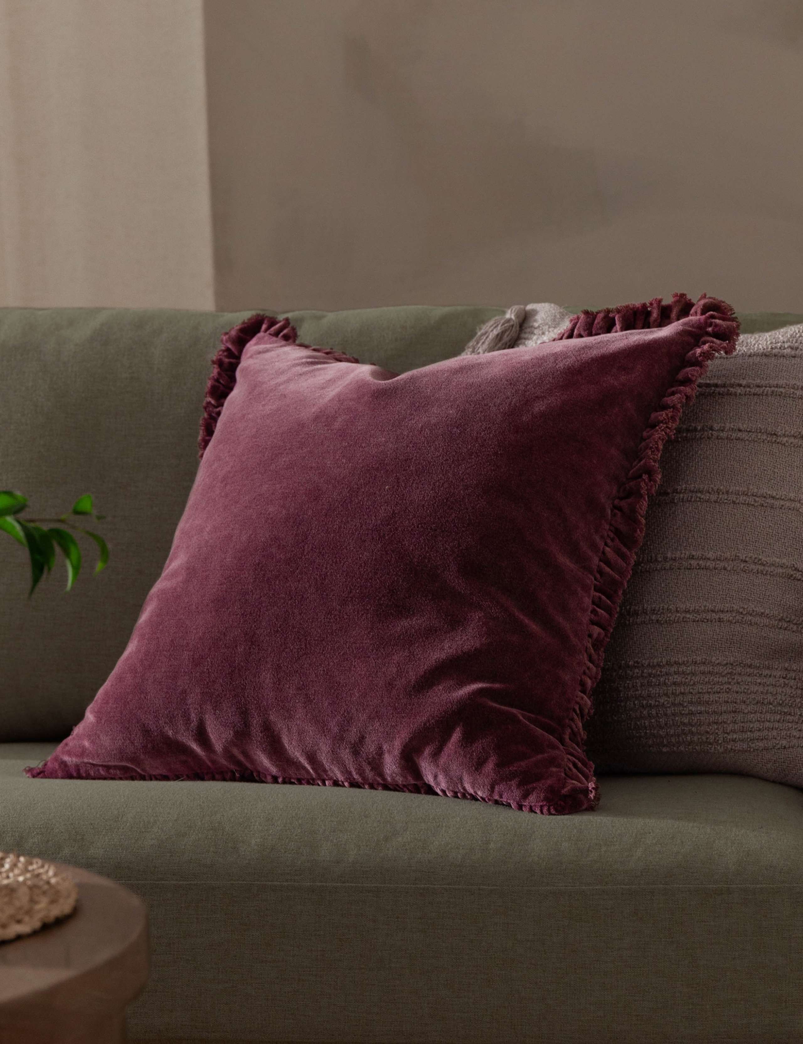 Bertie Cotton Velvet Cushion