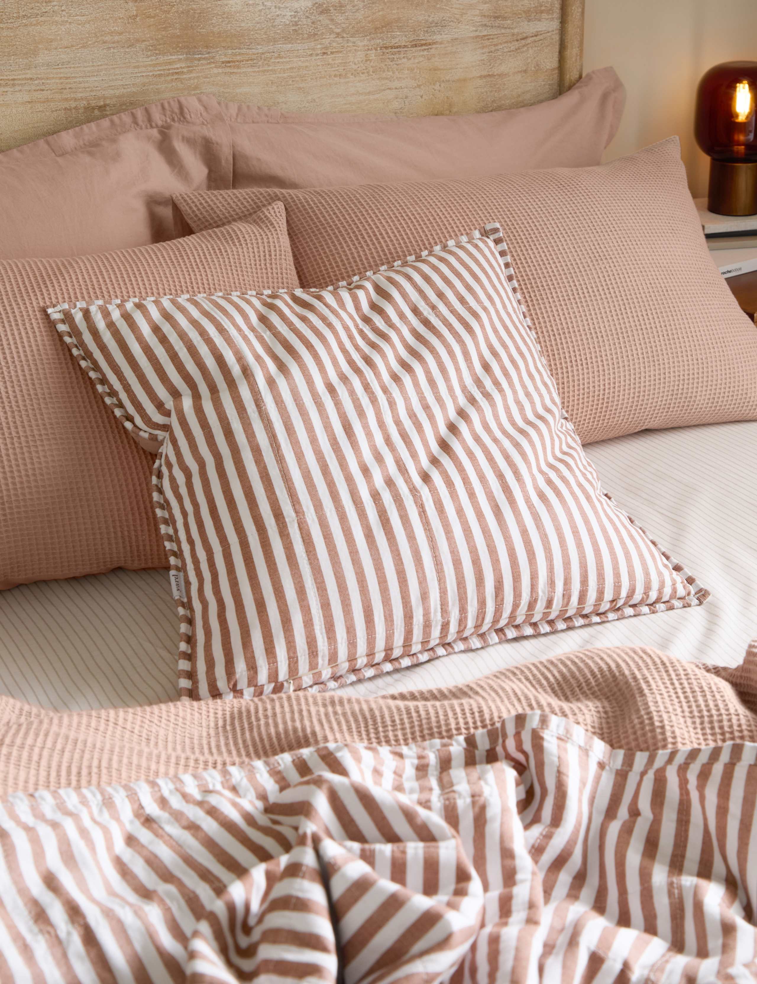 Hebden Striped Cotton Cushion