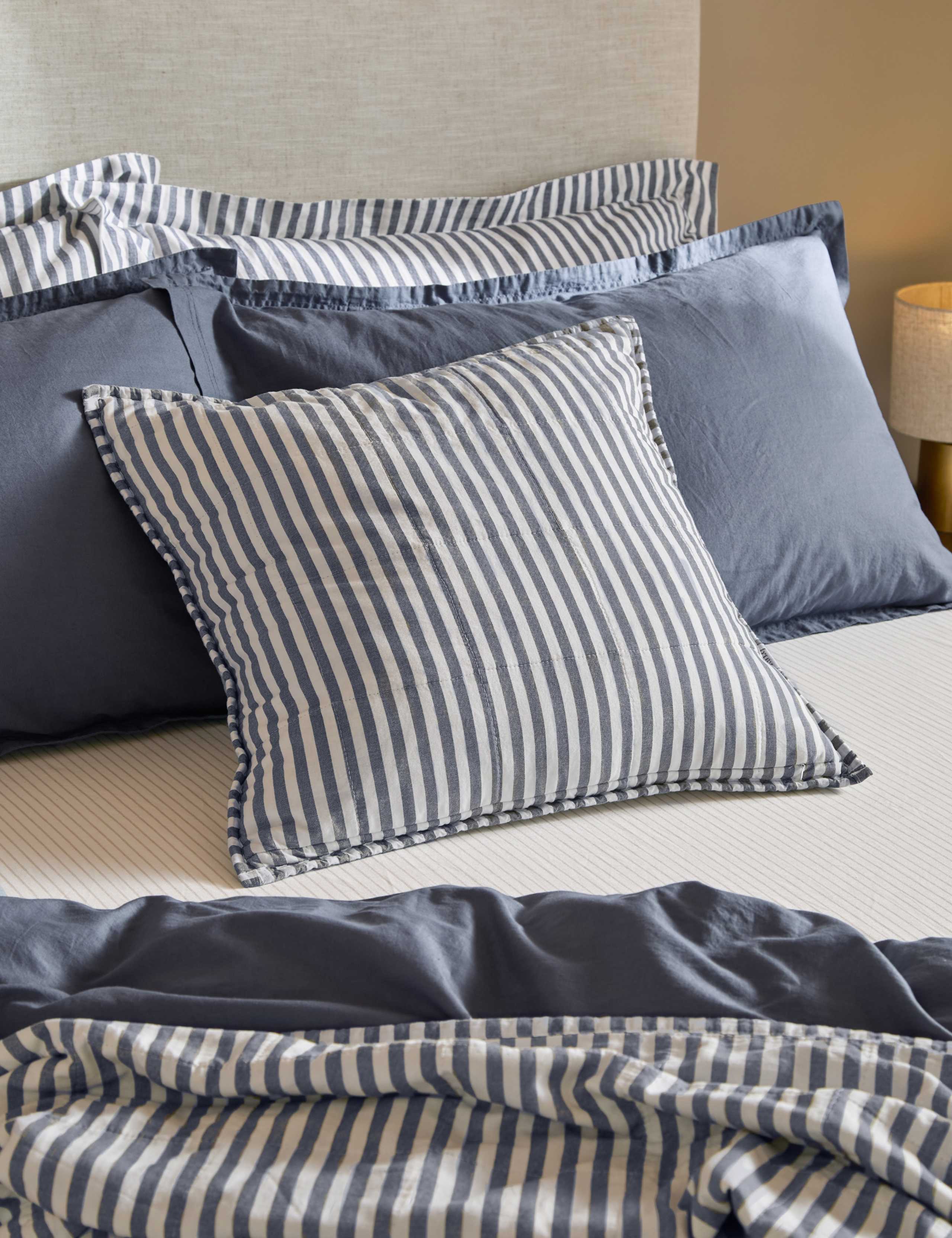 Hebden Striped Cotton Cushion
