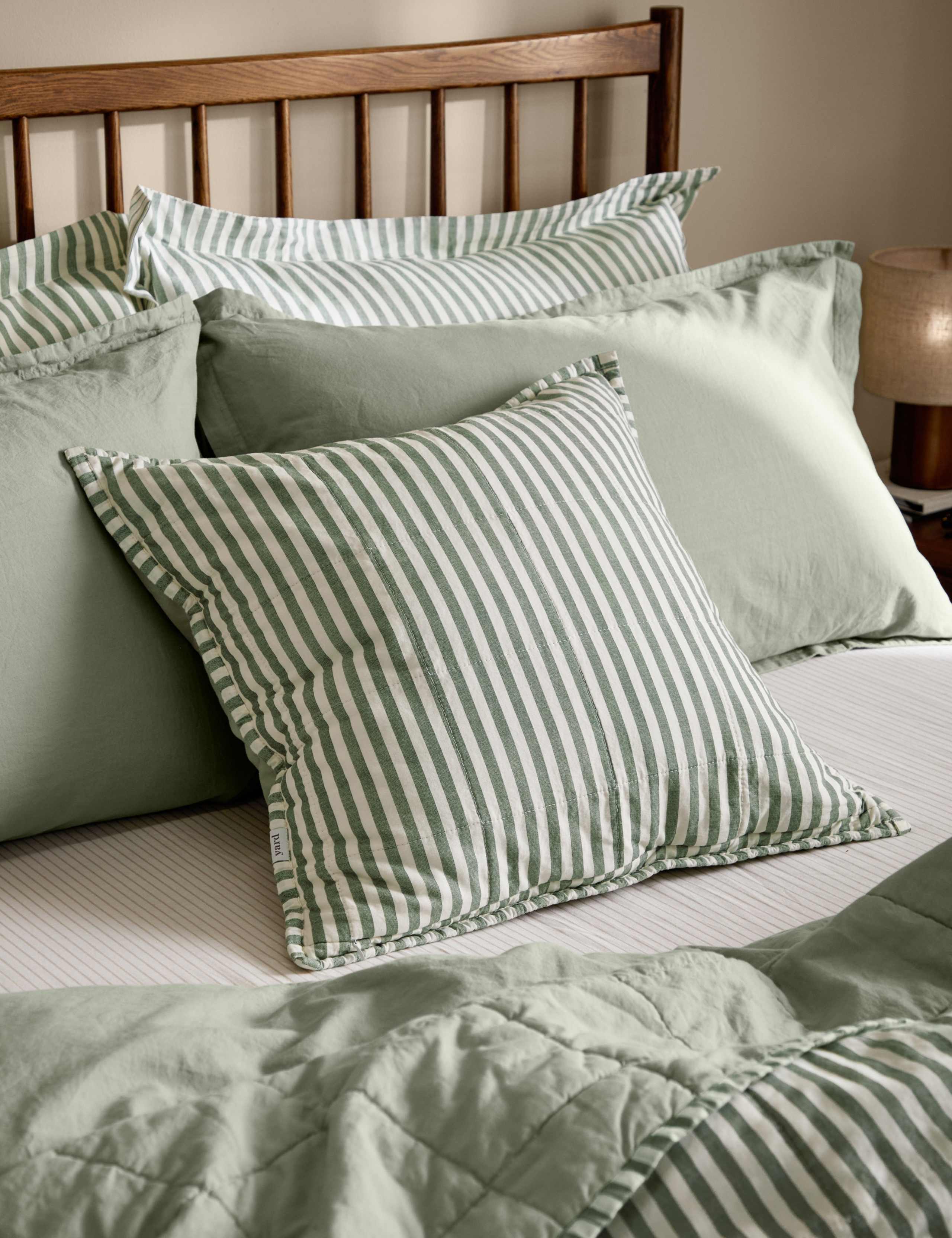 Hebden Striped Cotton Cushion