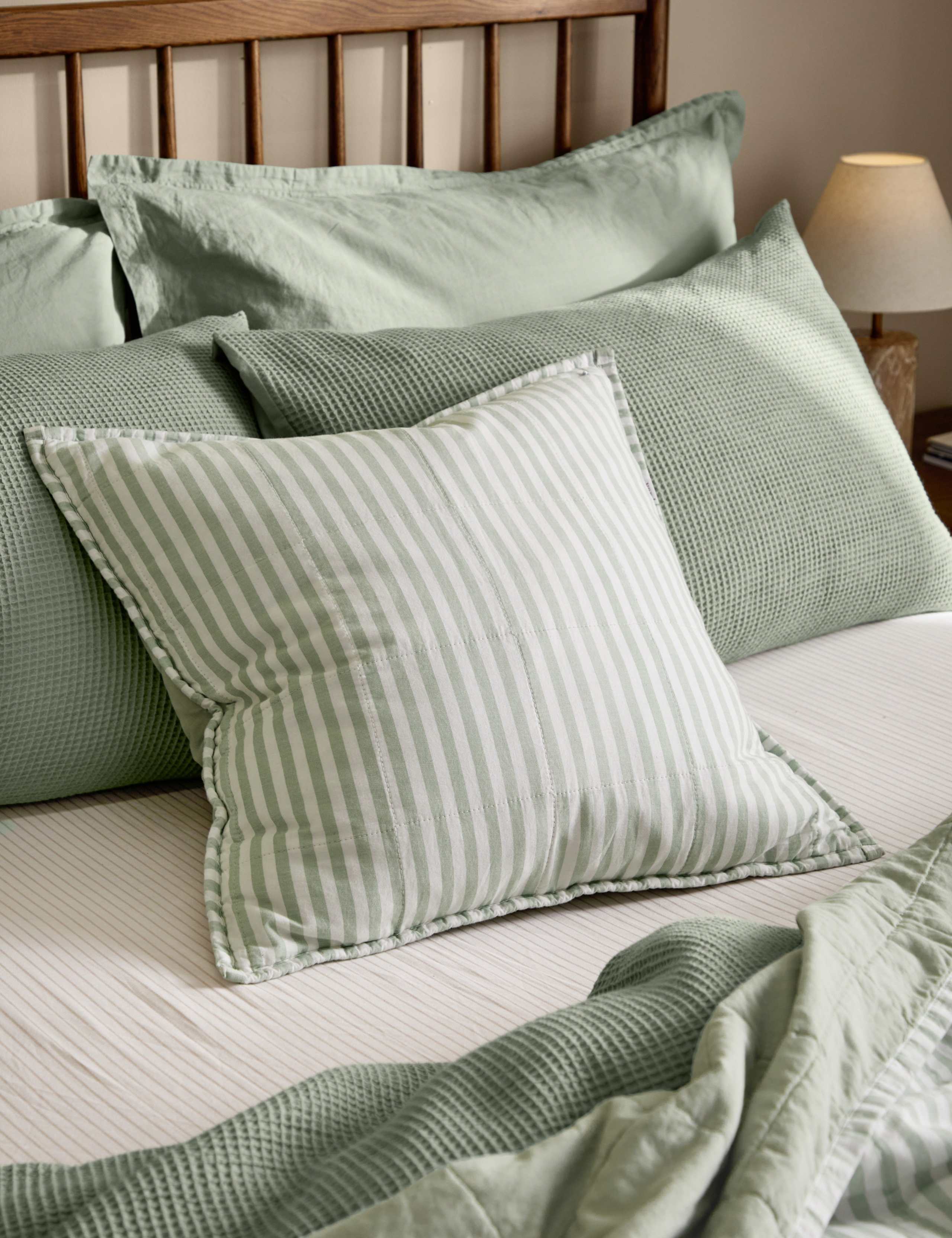 Hebden Striped Cotton Cushion