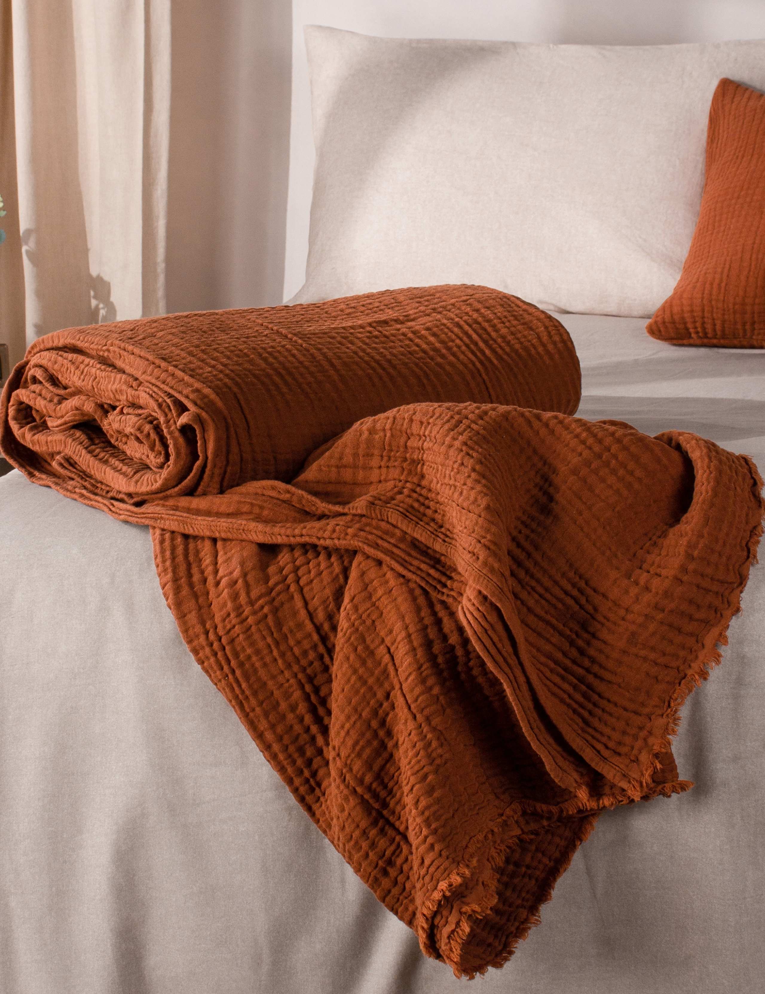 Pure Cotton Muslin Throw