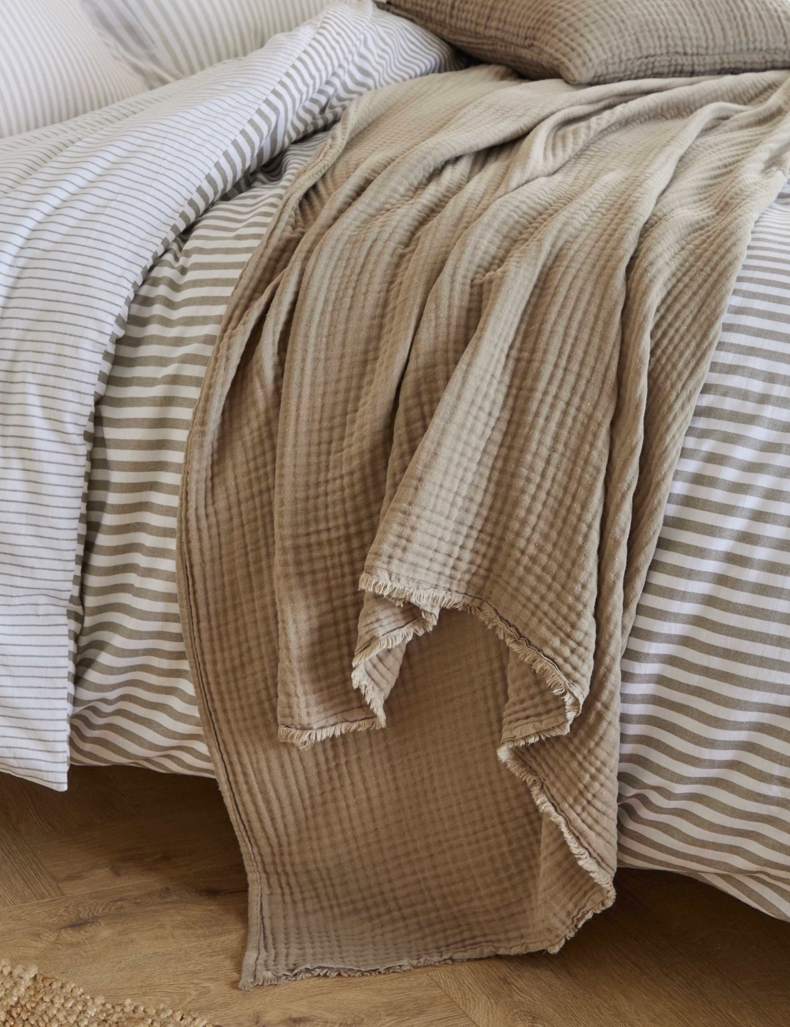 Pure Cotton Muslin Throw