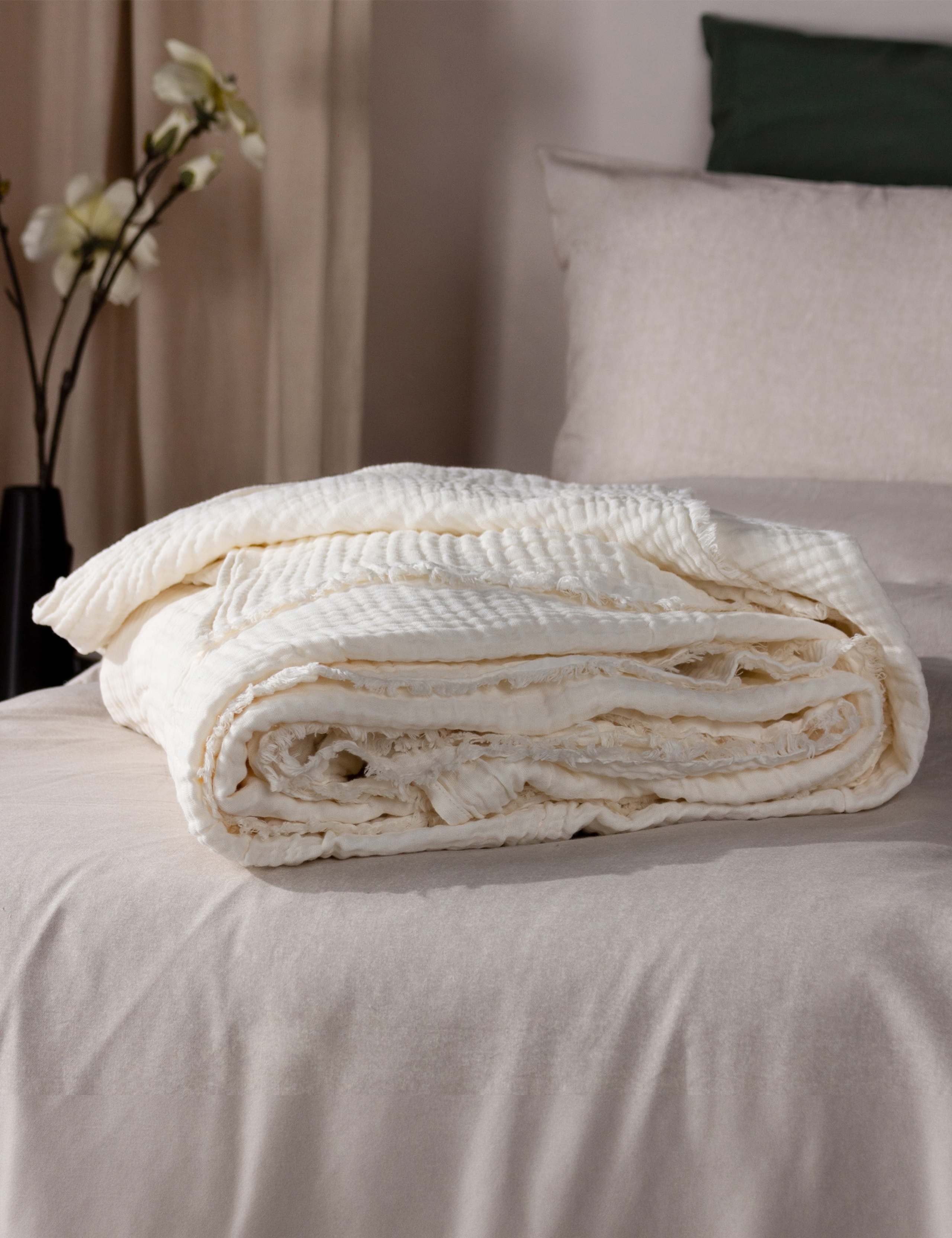 Pure Cotton Muslin Throw