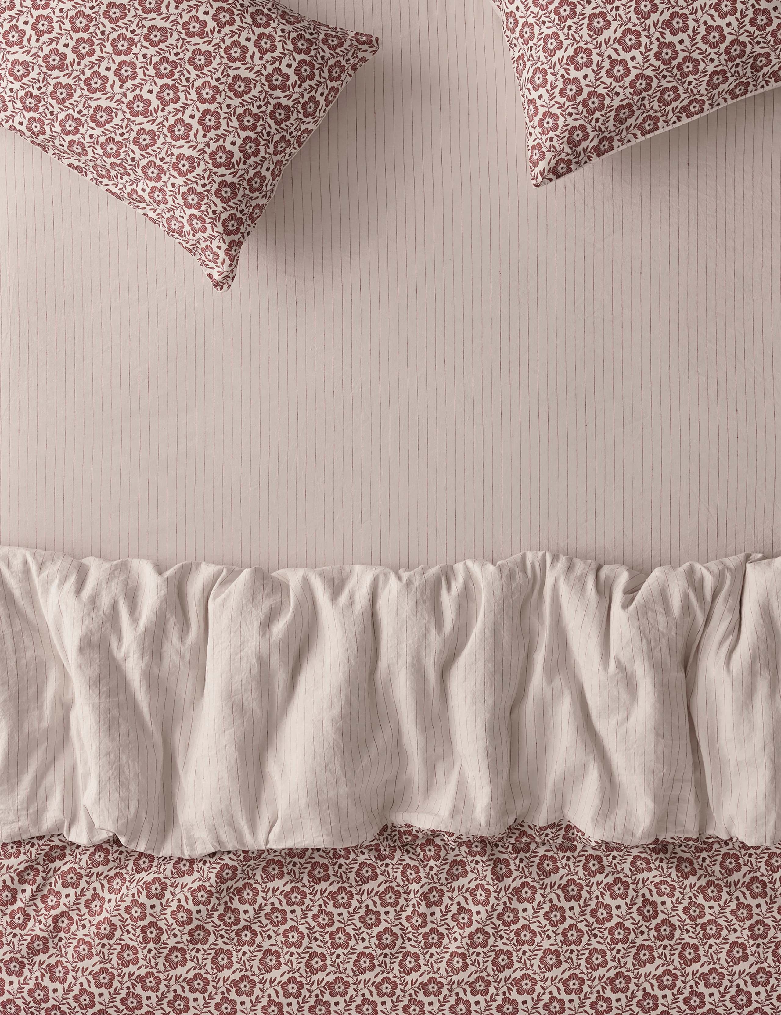 Linen Rich Folk Stripe Fitted Sheet
