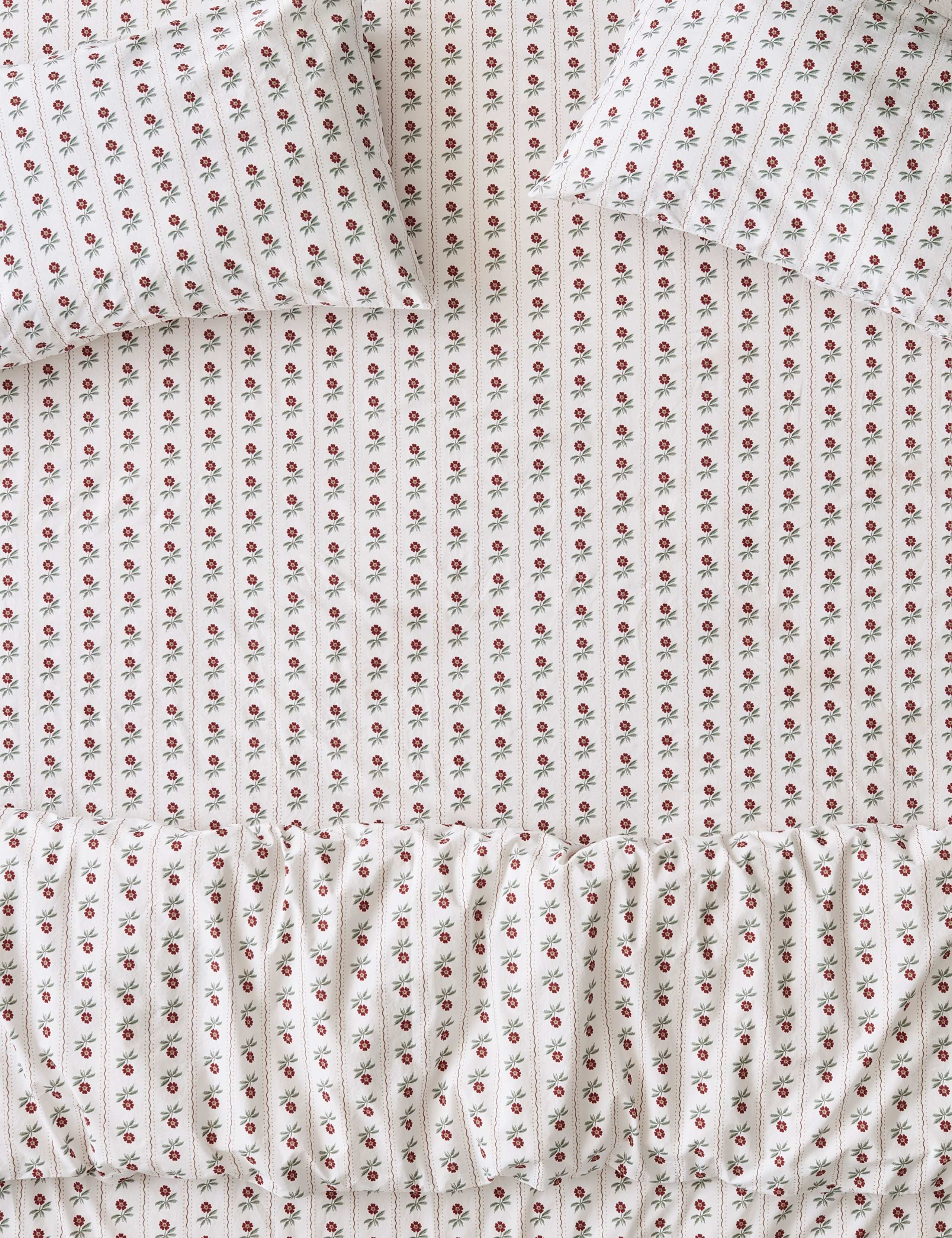 Pure Cotton Woodland Stripe Fitted Sheet