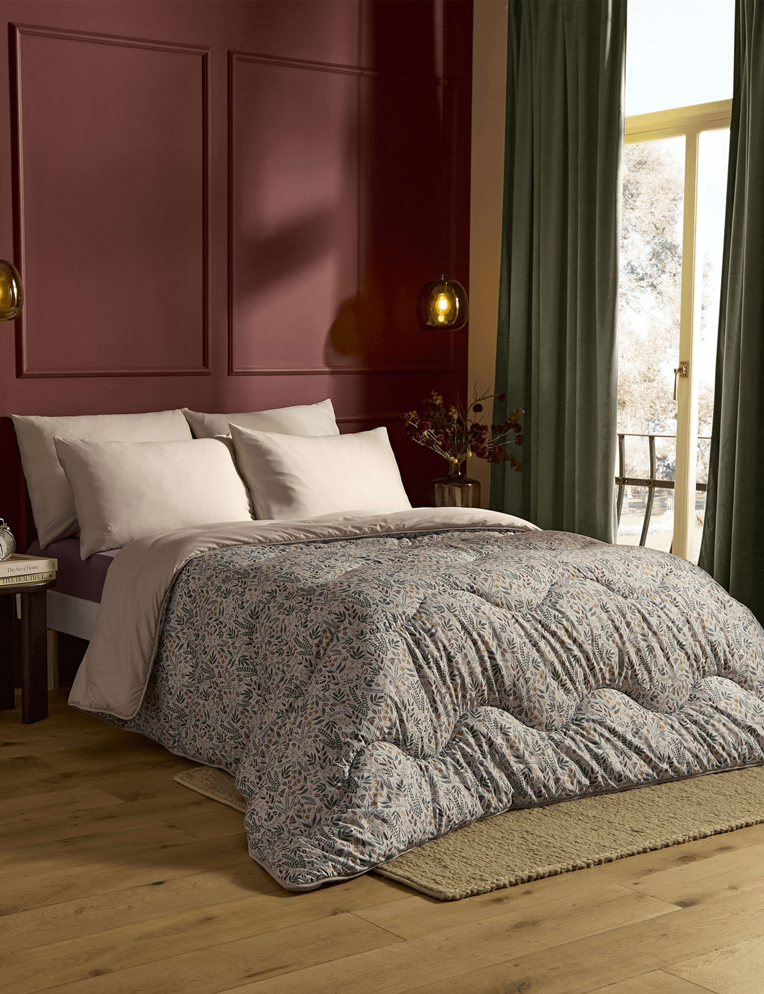 Nordic Leaf Floral 10.5 Tog Coverless Duvet Set