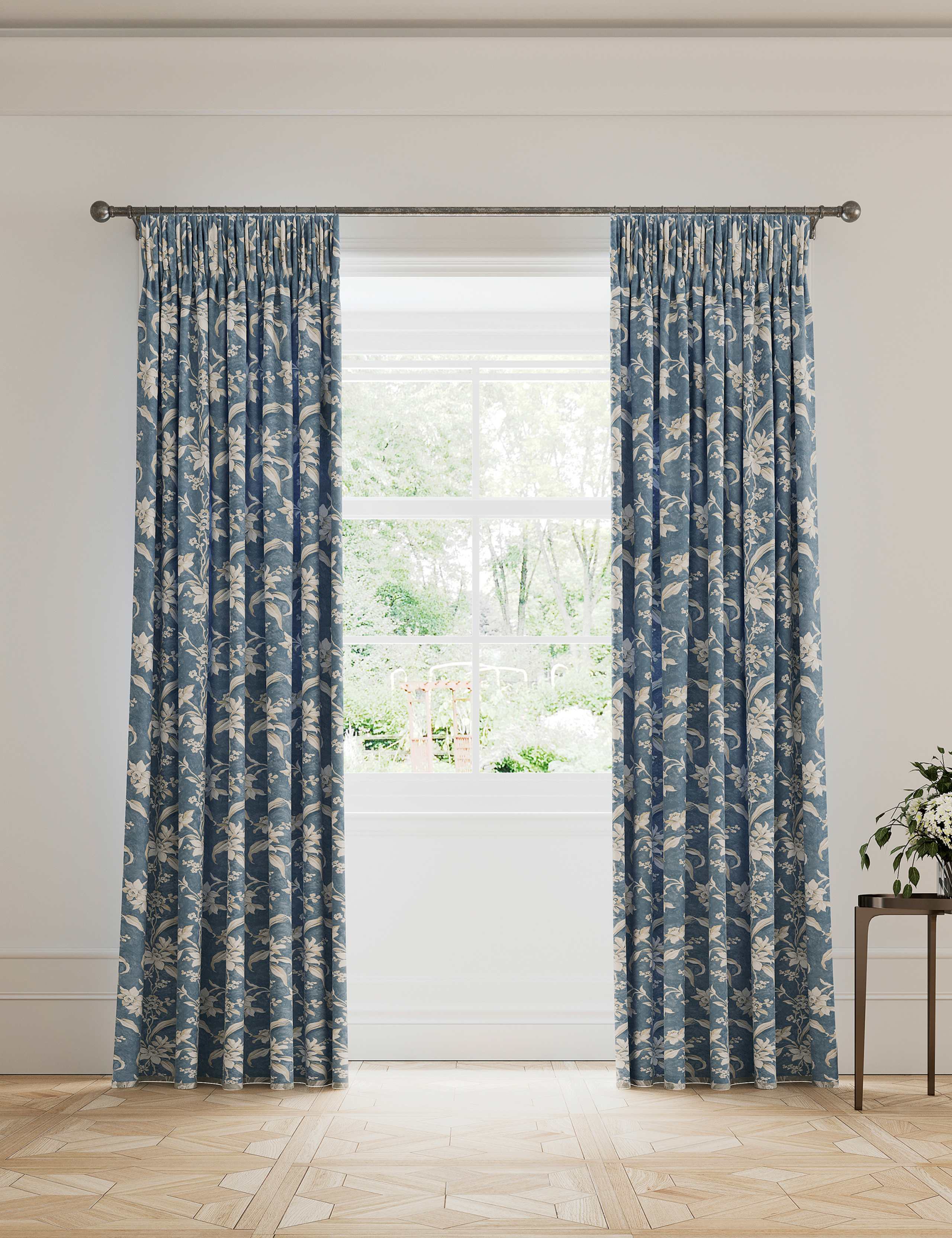 Daffodil Pure Cotton Pencil Pleat Blackout Curtains