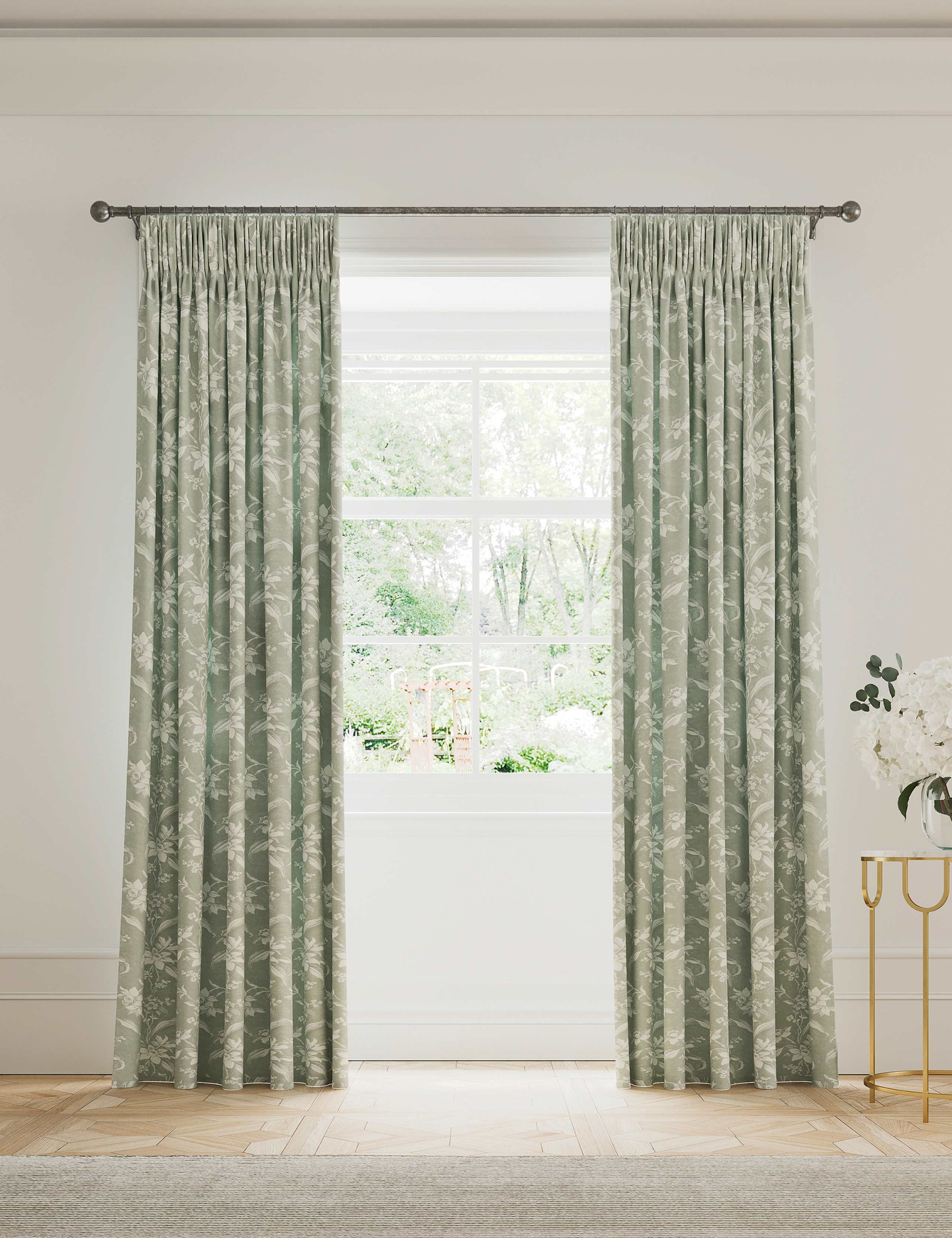 Daffodil Pure Cotton Pencil Pleat Blackout Curtains