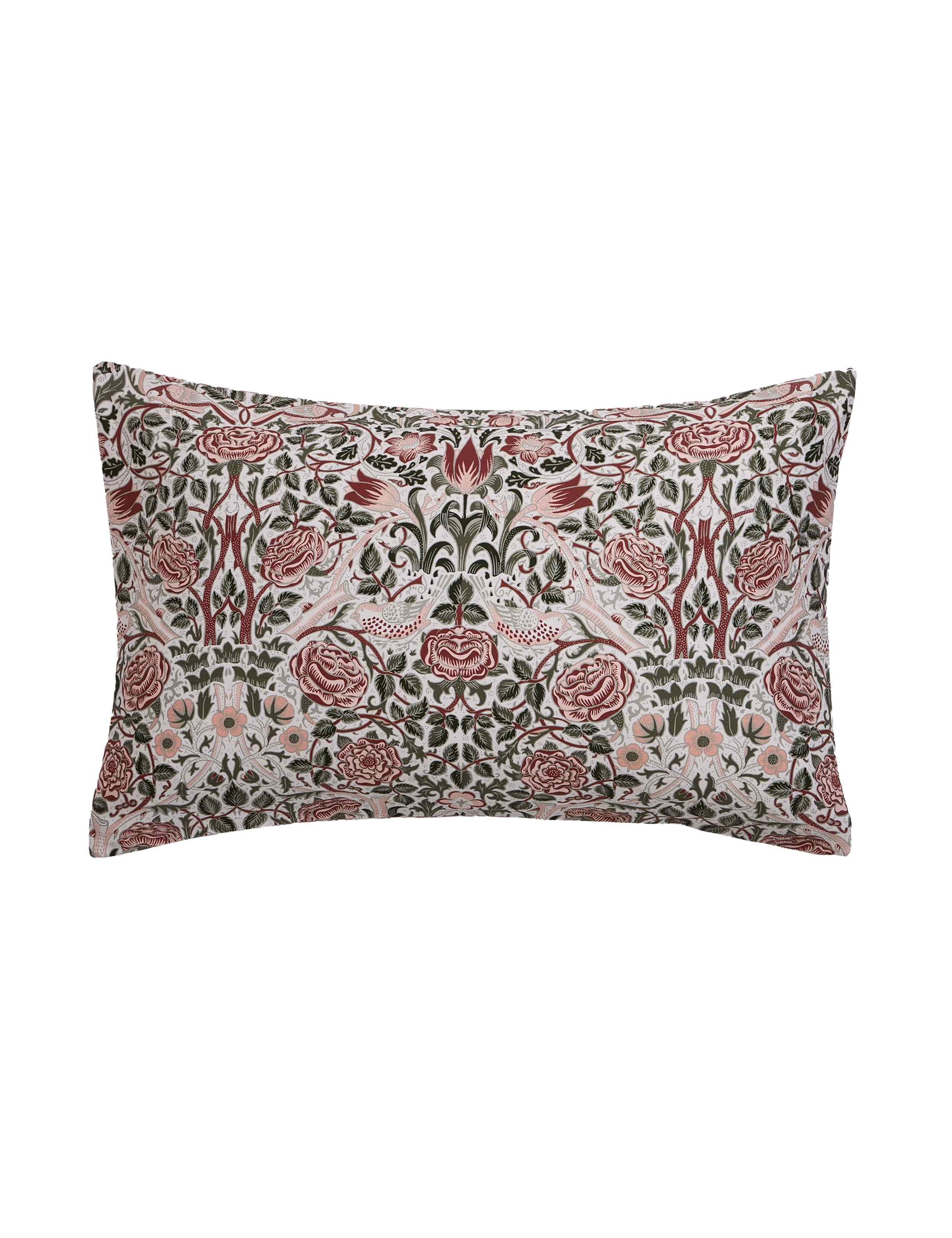 Set of 2 Pure Cotton Rose Brick Pillowcases