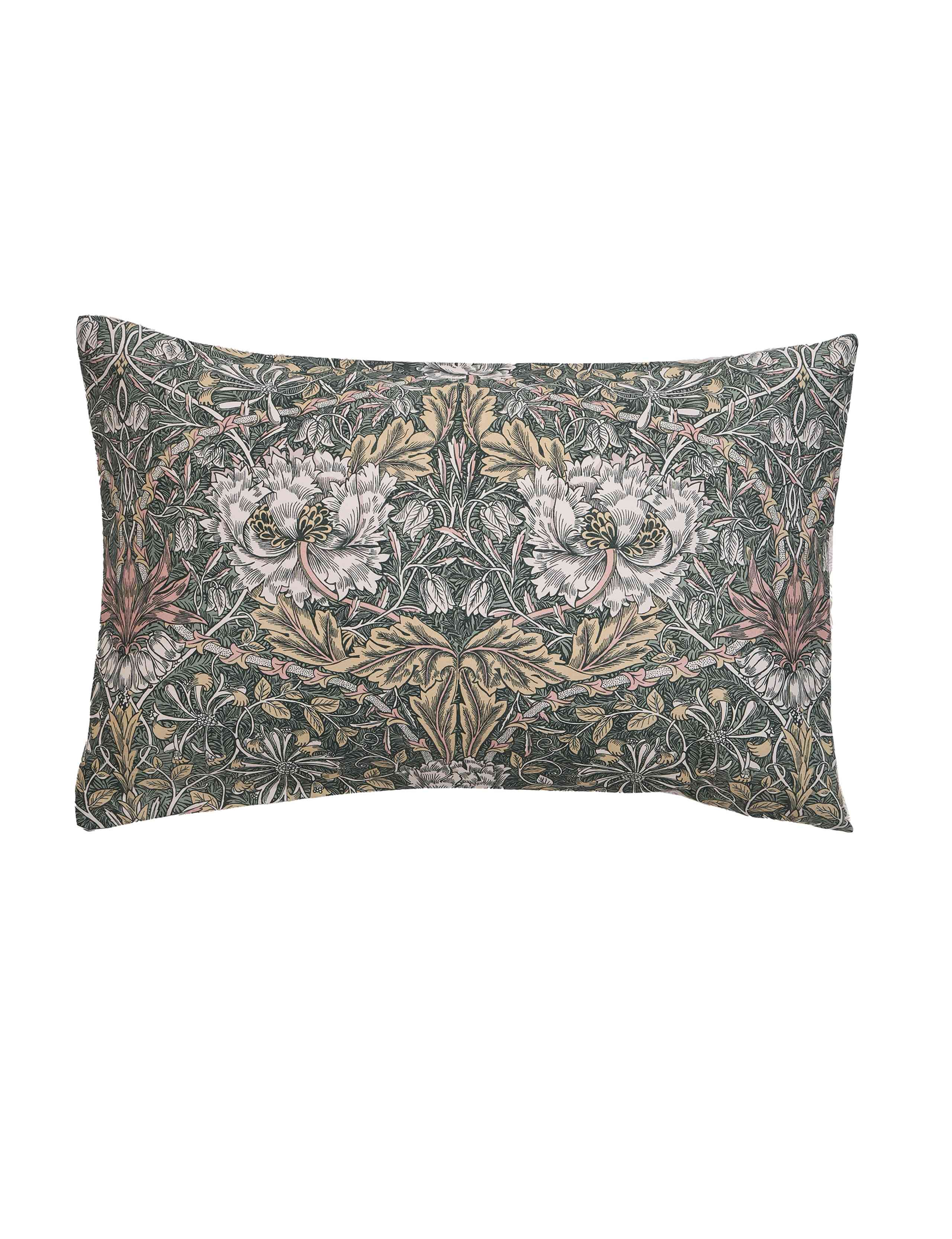 Set of 2 Pure Cotton Honeysuckle & Tulip Pillowcases