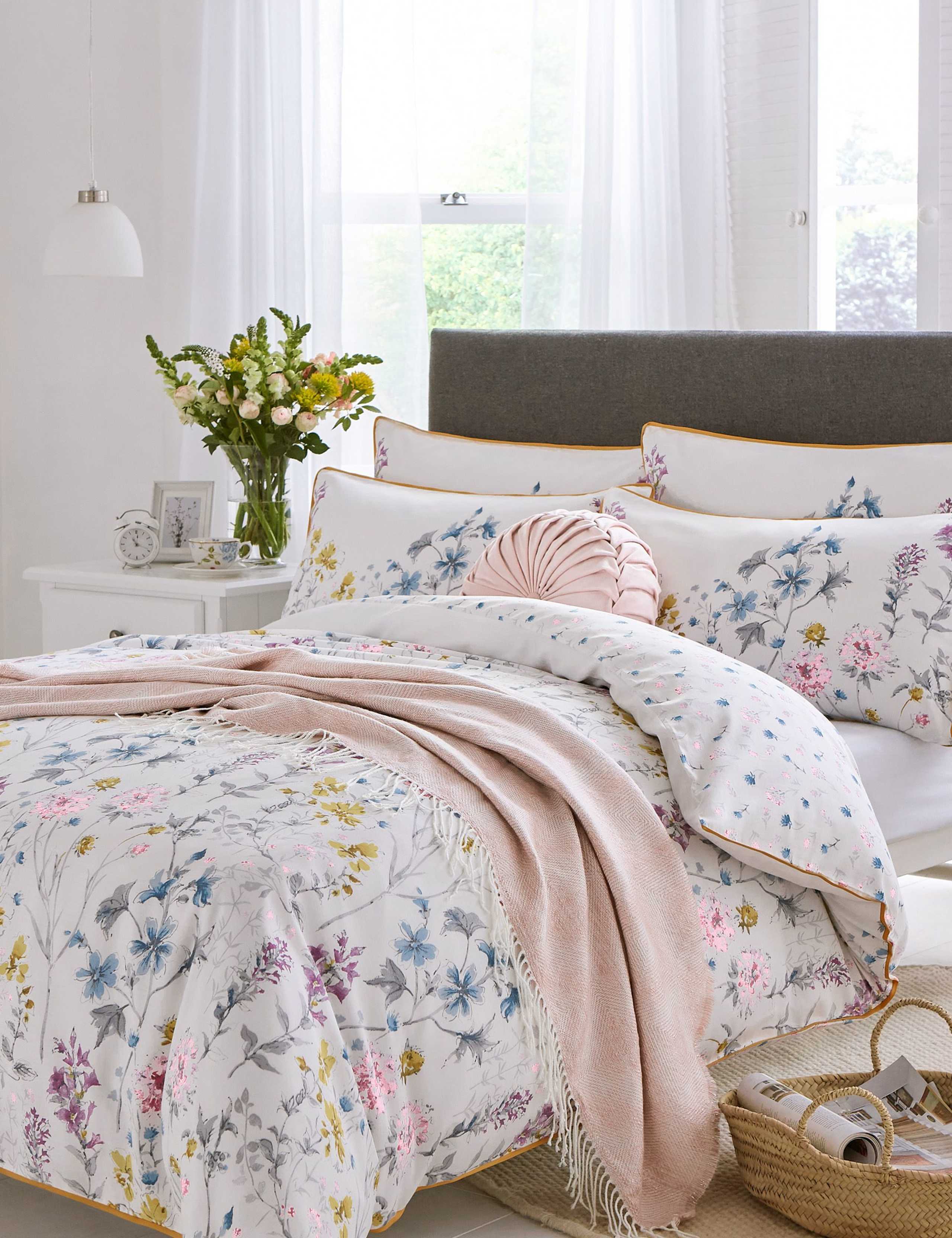 2pk Pure Cotton Sateen Wild Meadow Pillowcases