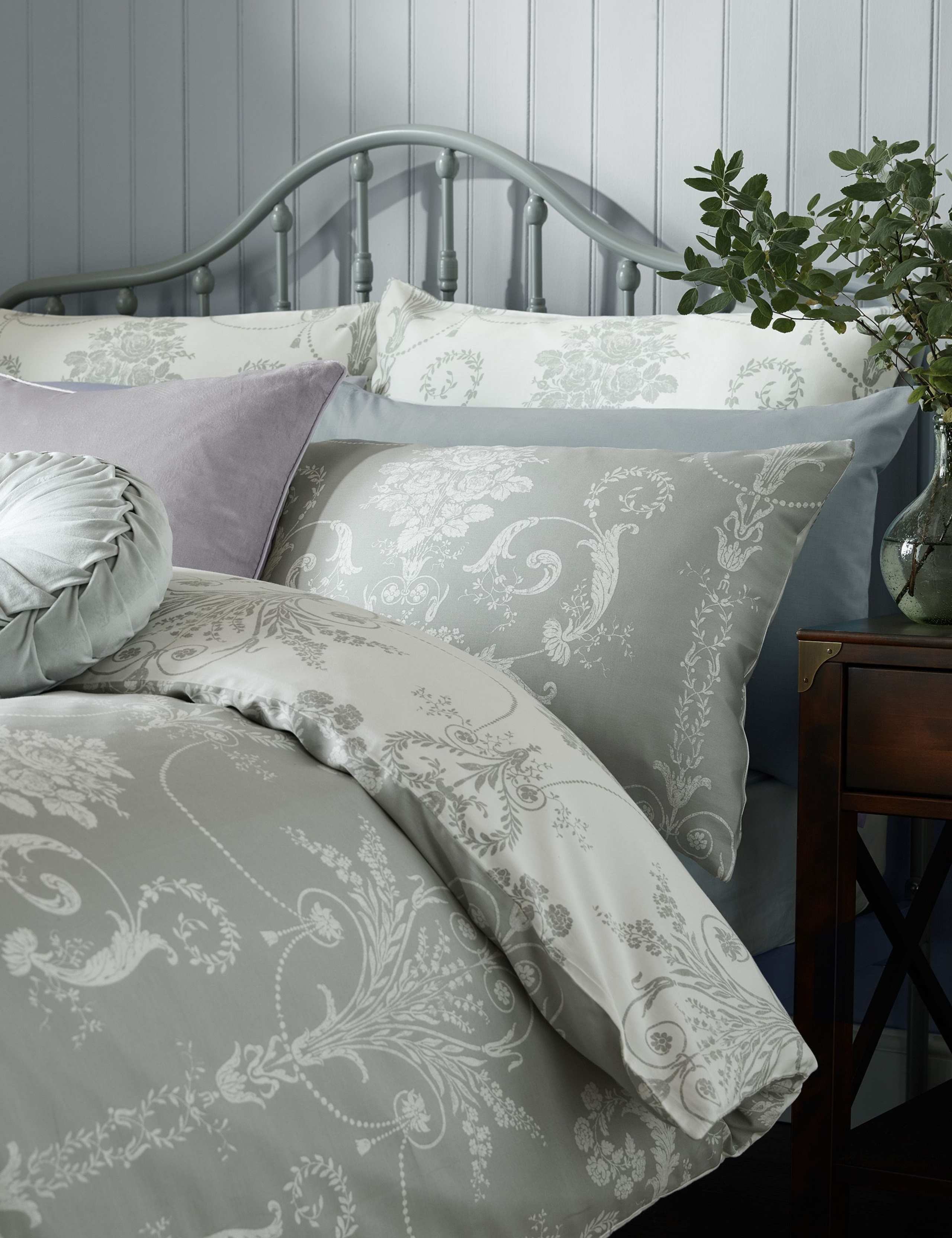 2pk Pure Cotton Sateen Josette Pillowcases