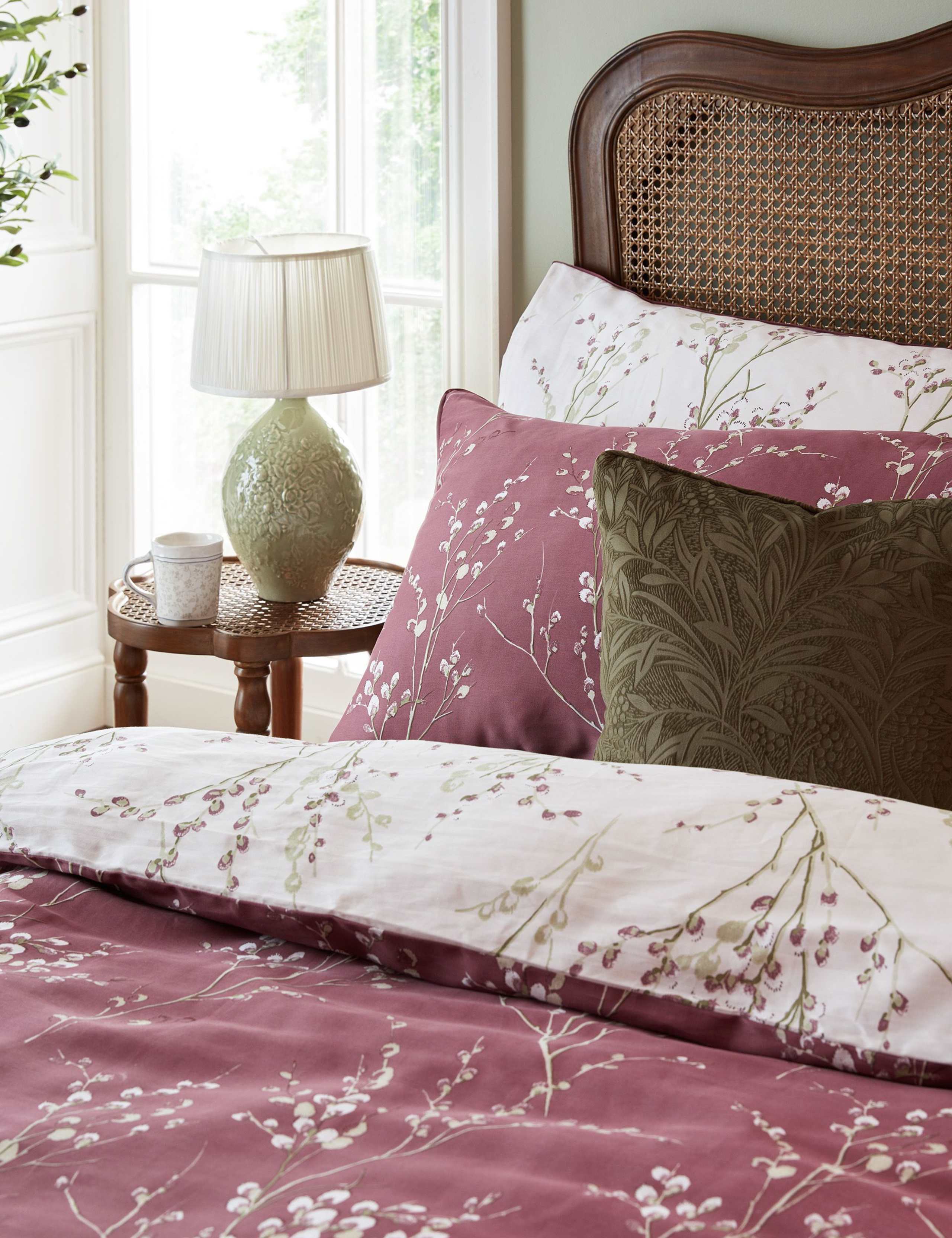 2pk Pure Cotton Sateen Pussy Willow Pillowcases