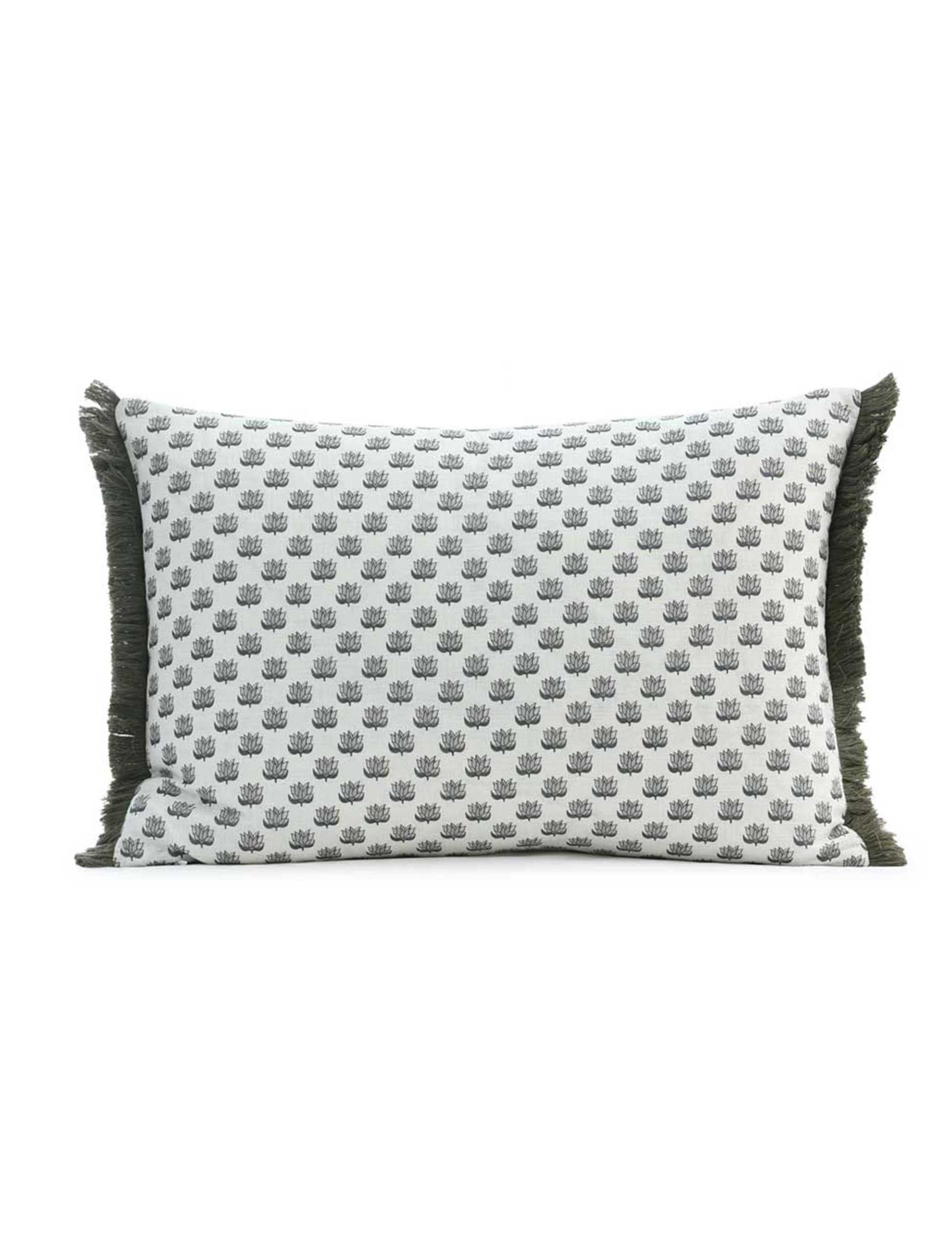 Cotton Linen Blend Jovany Fringed Cushion