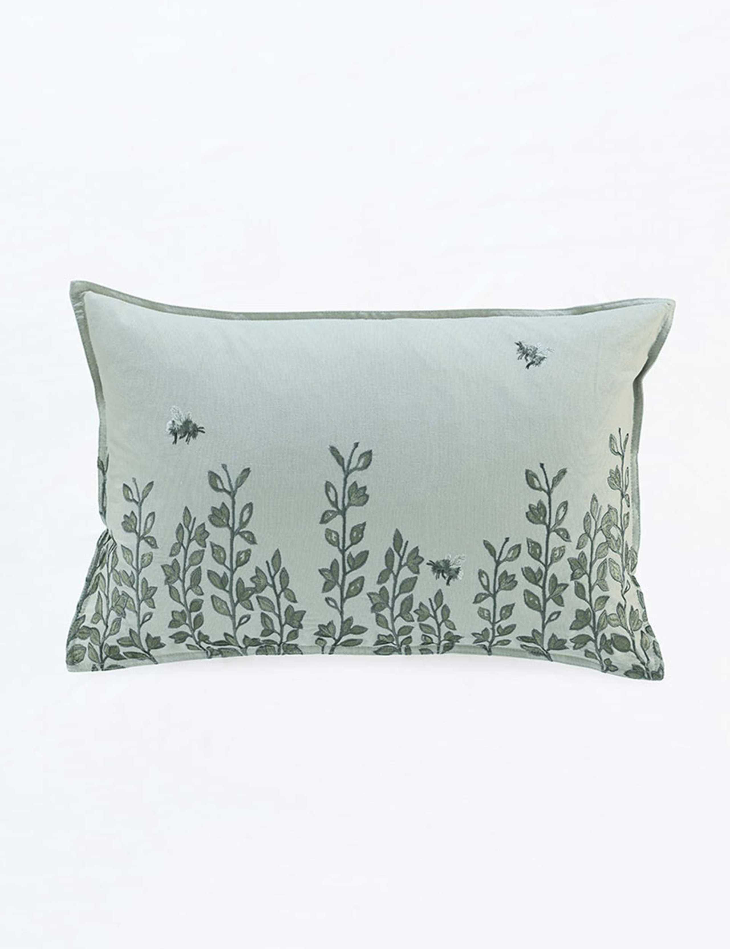 Pure Cotton Toby Embroidered Cushion