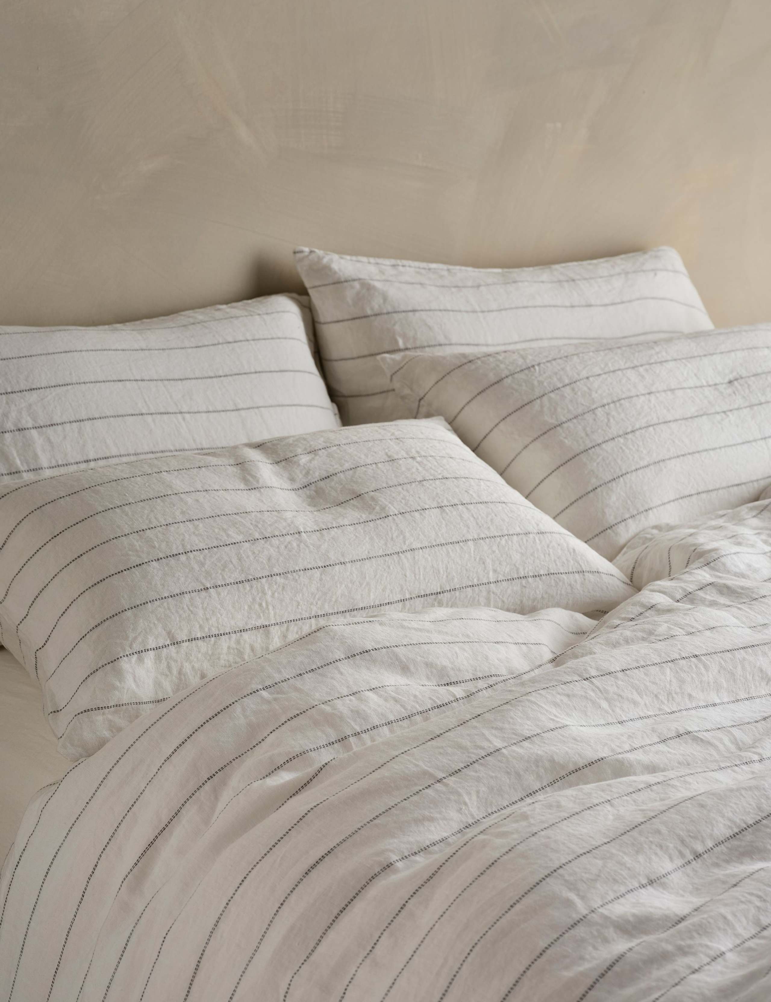 Pure Linen Striped Duvet Cover