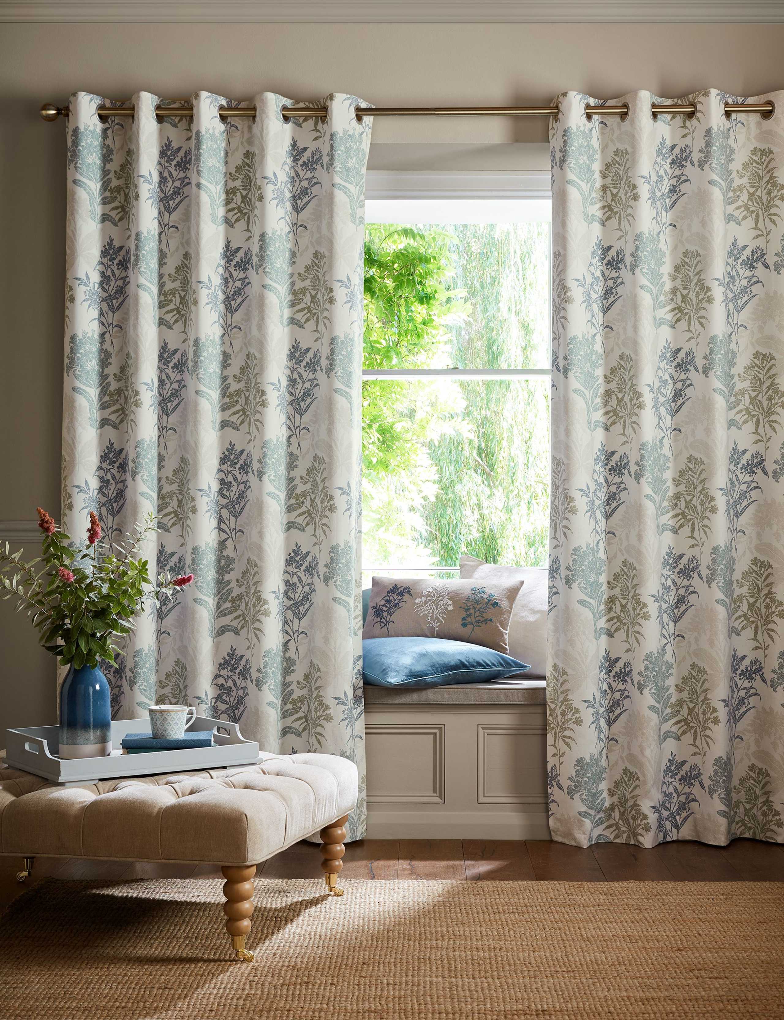 Tenby Pure Cotton Eyelet Blackout Curtains