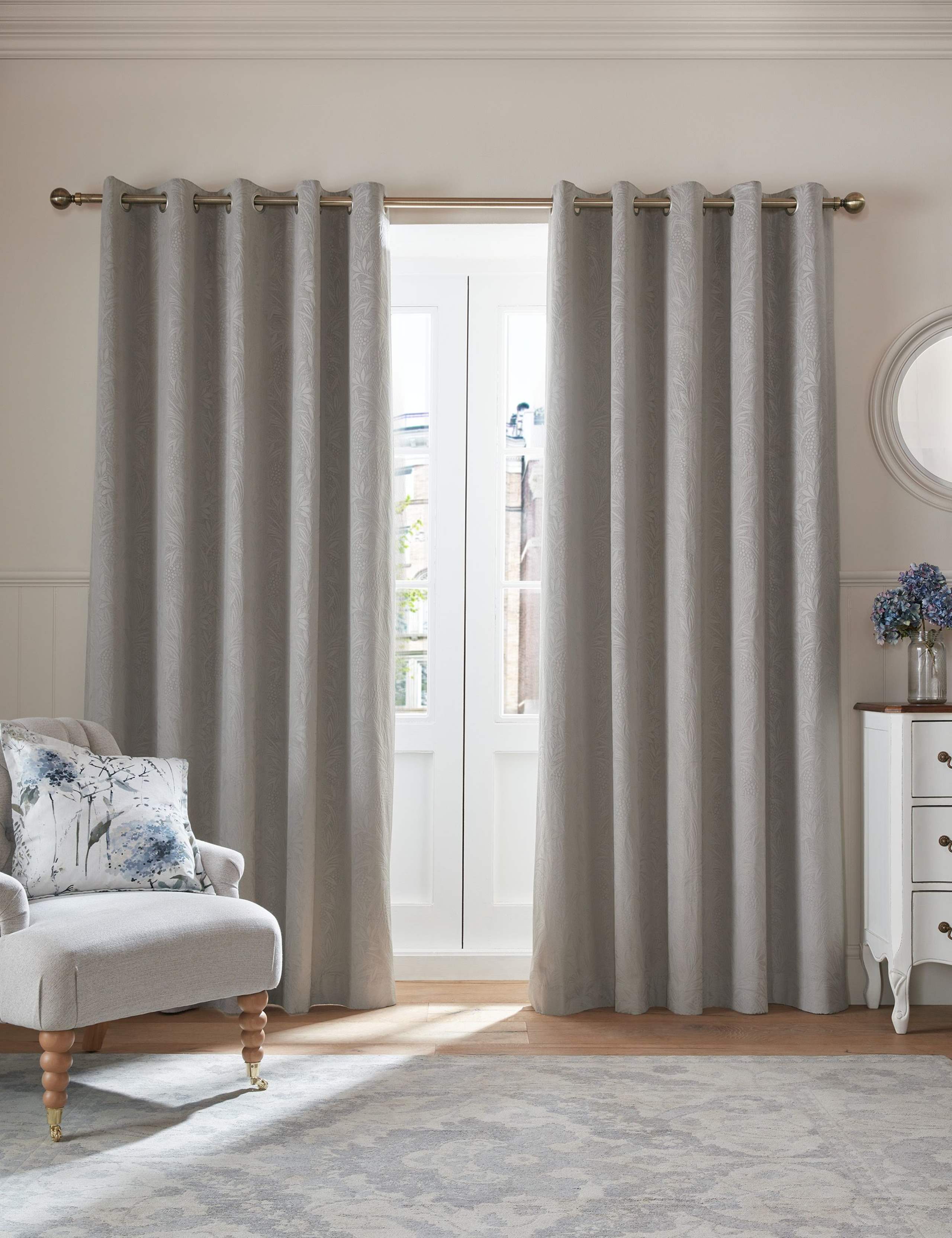 Barley Embossed Eyelet Curtains