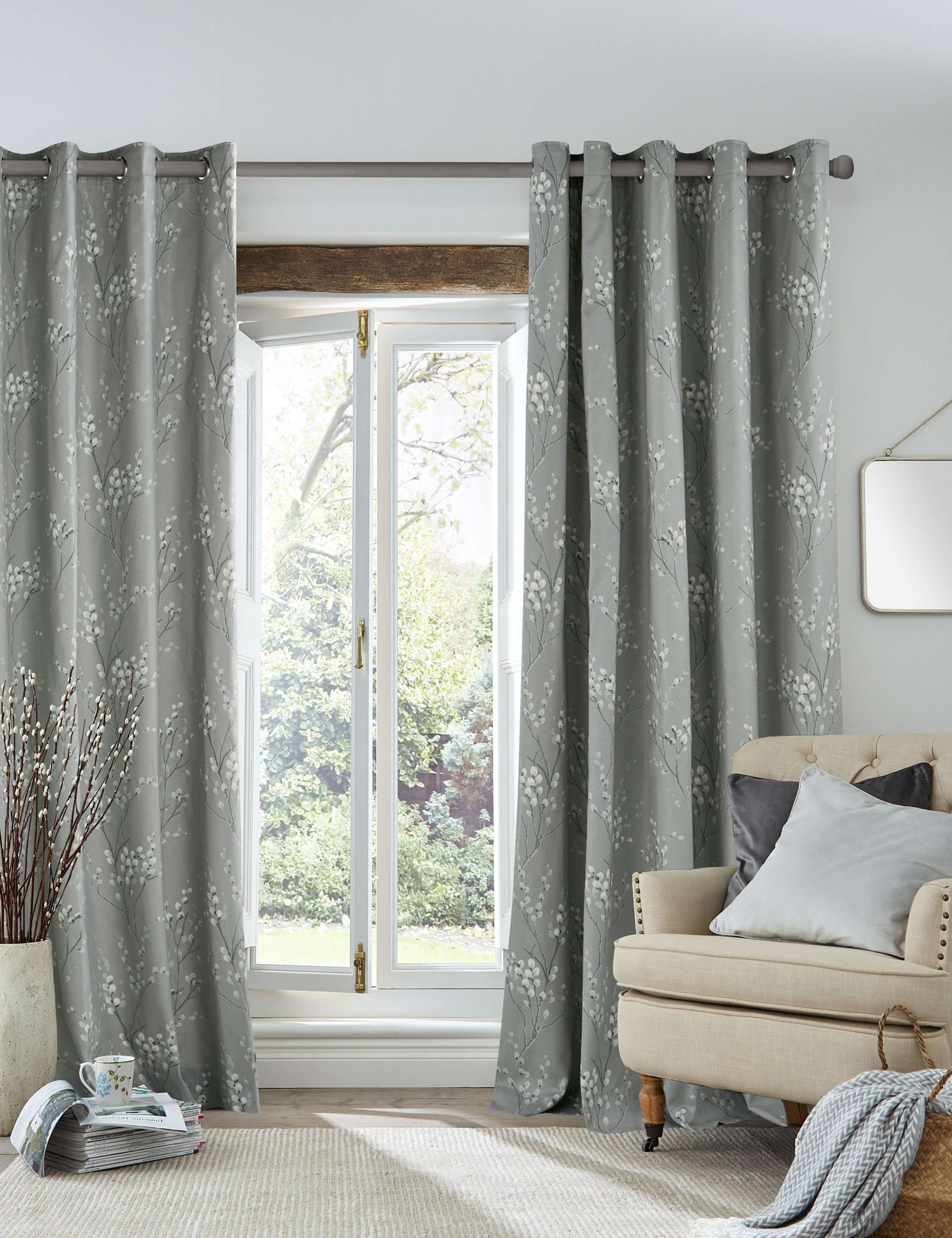 Pussy Willow Eyelet Curtains
