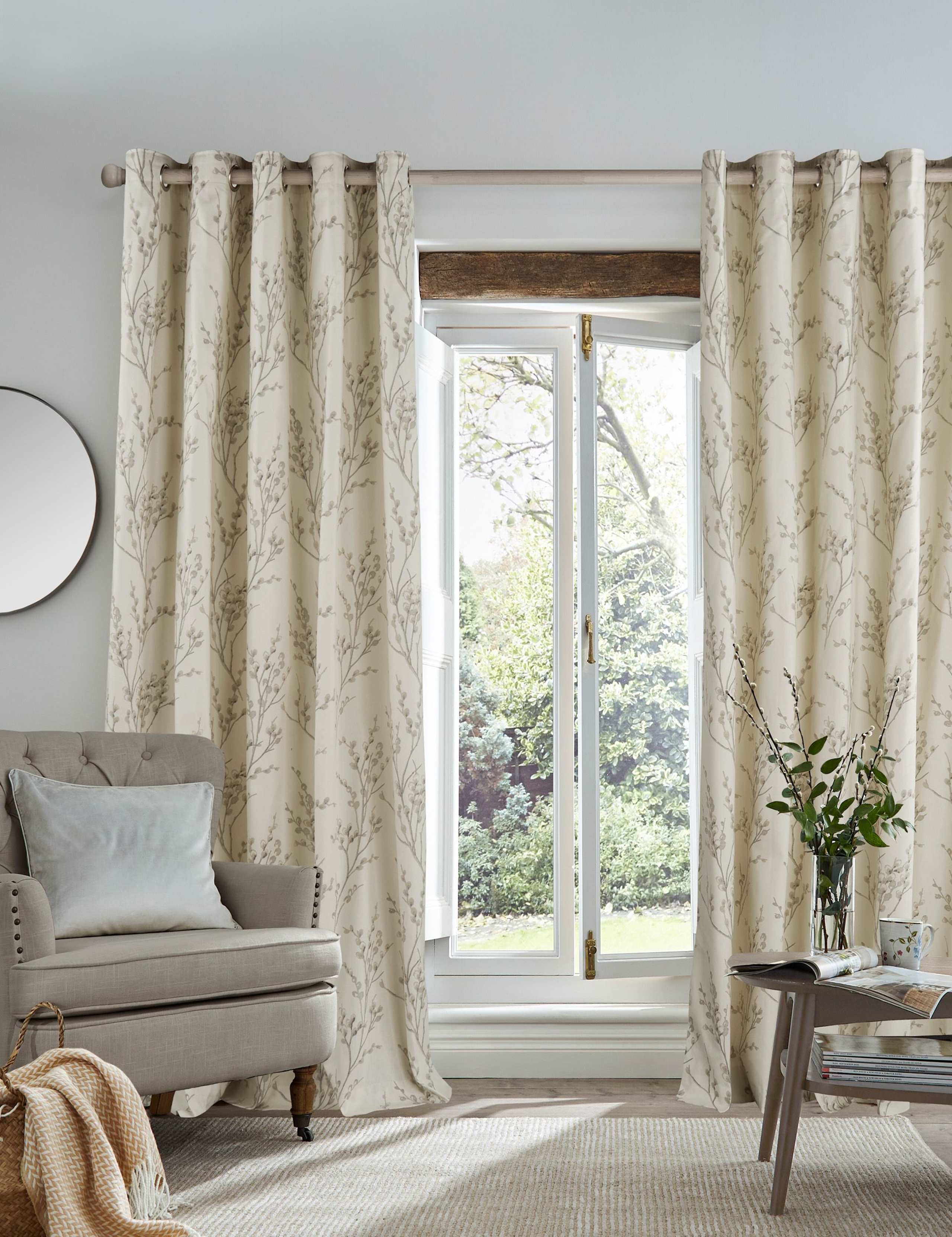 Pussy Willow Eyelet Curtains