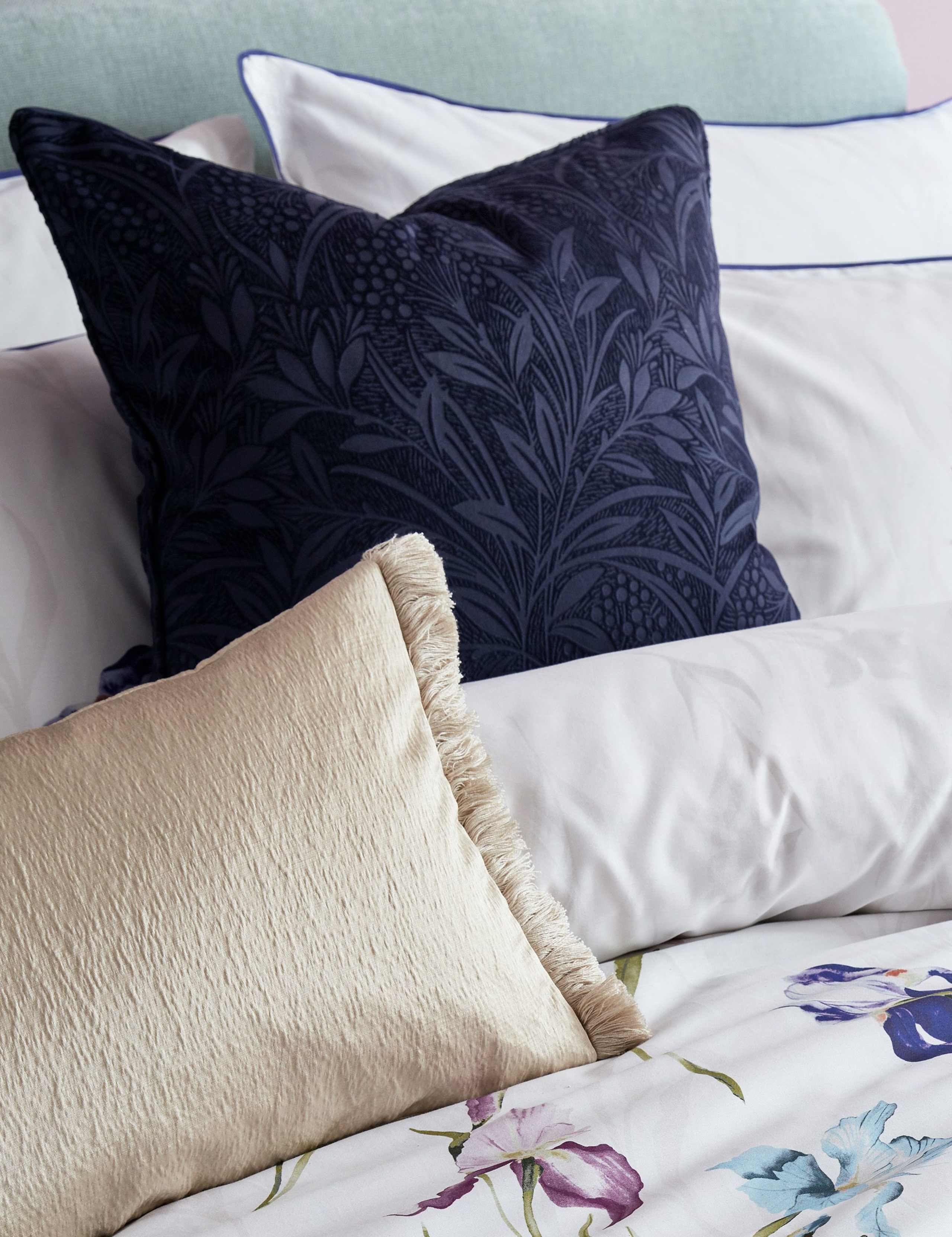 Velvet Barley Embossed Cushion
