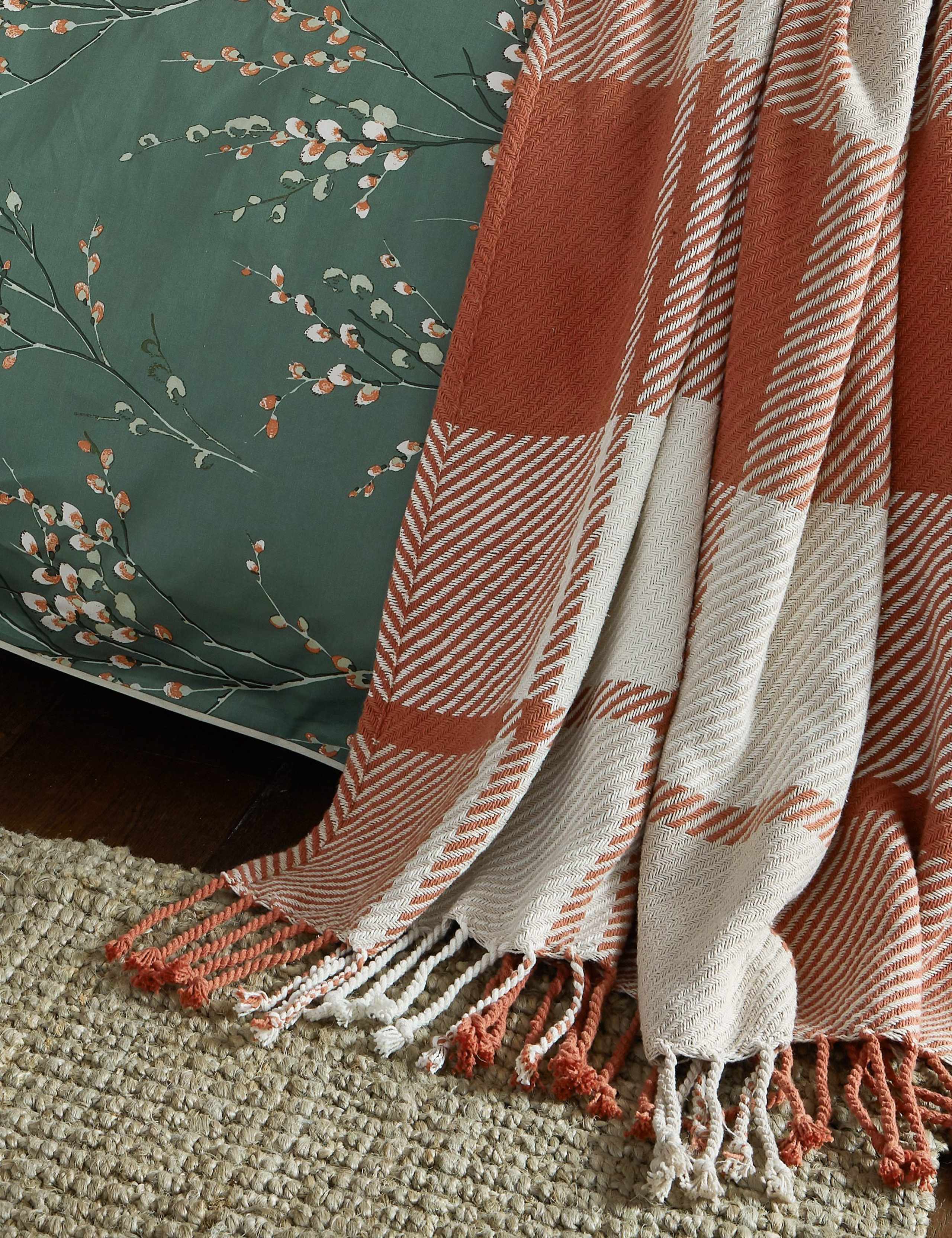 Pure Cotton Dylan Checked Throw