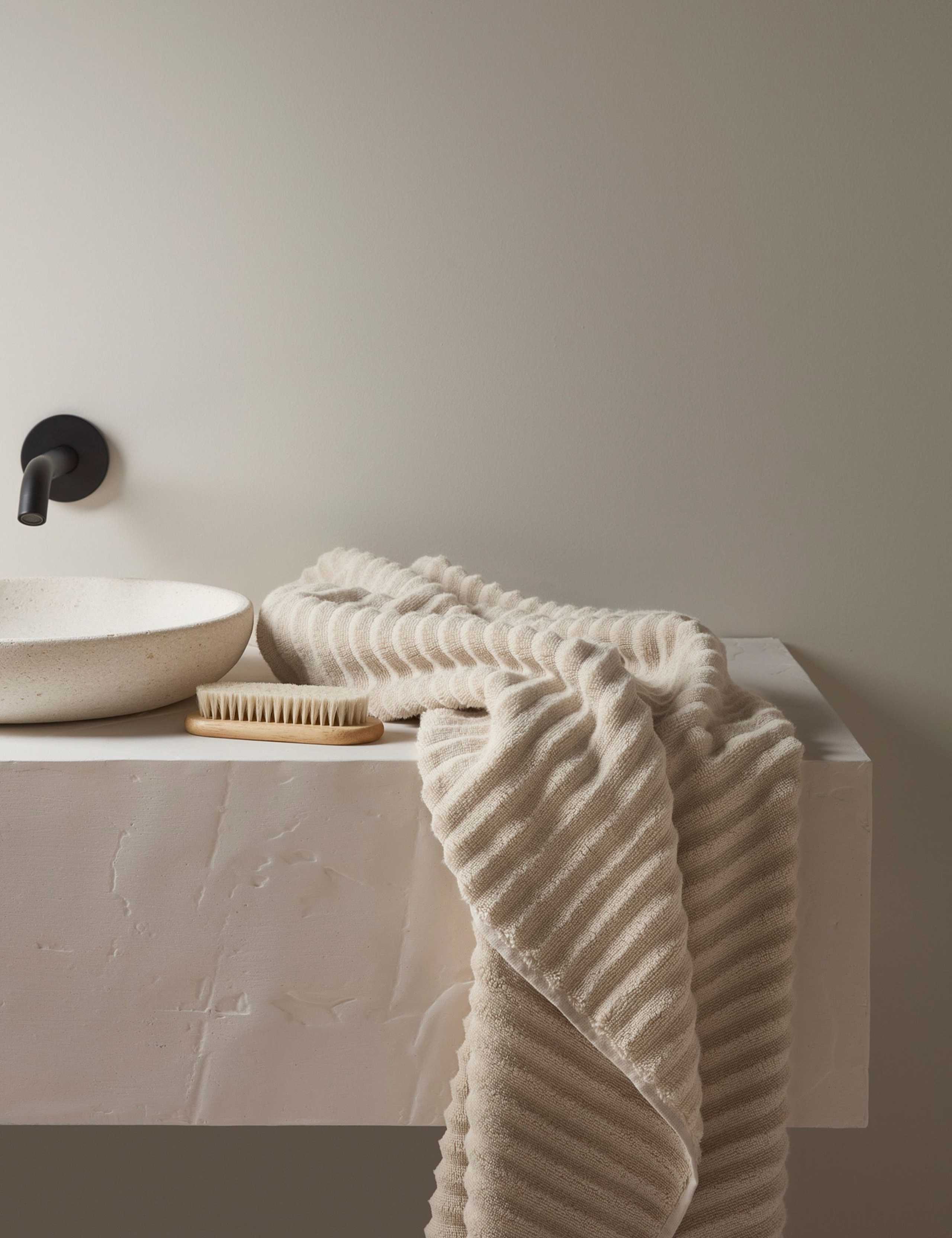 Pure Cotton Rippled Bath Towel