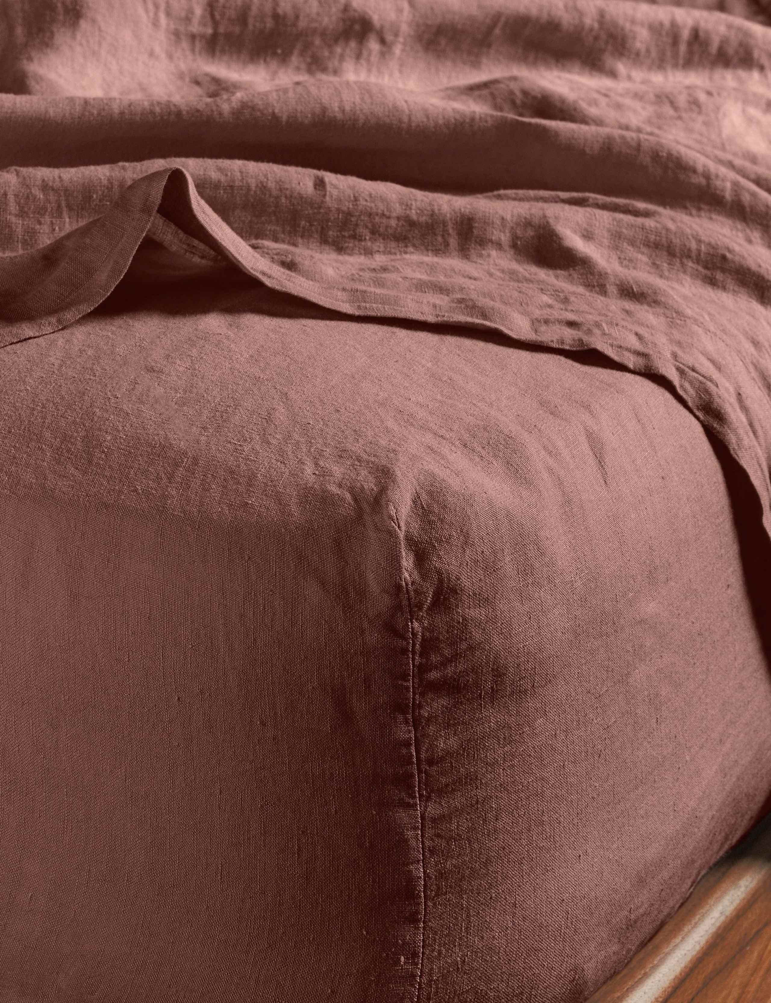 Pure Linen Washed Deep Fitted Sheet