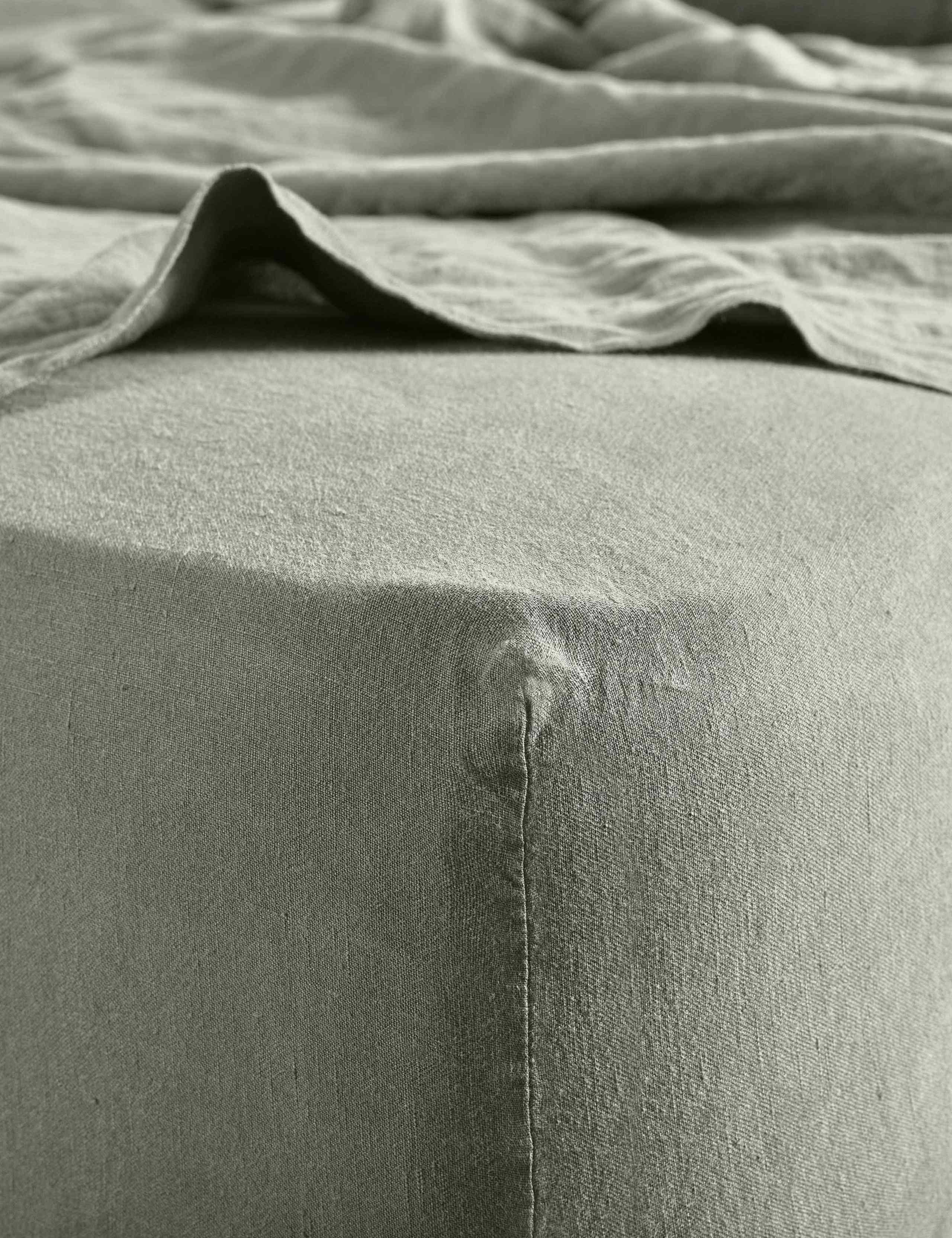 Pure Linen Washed Deep Fitted Sheet