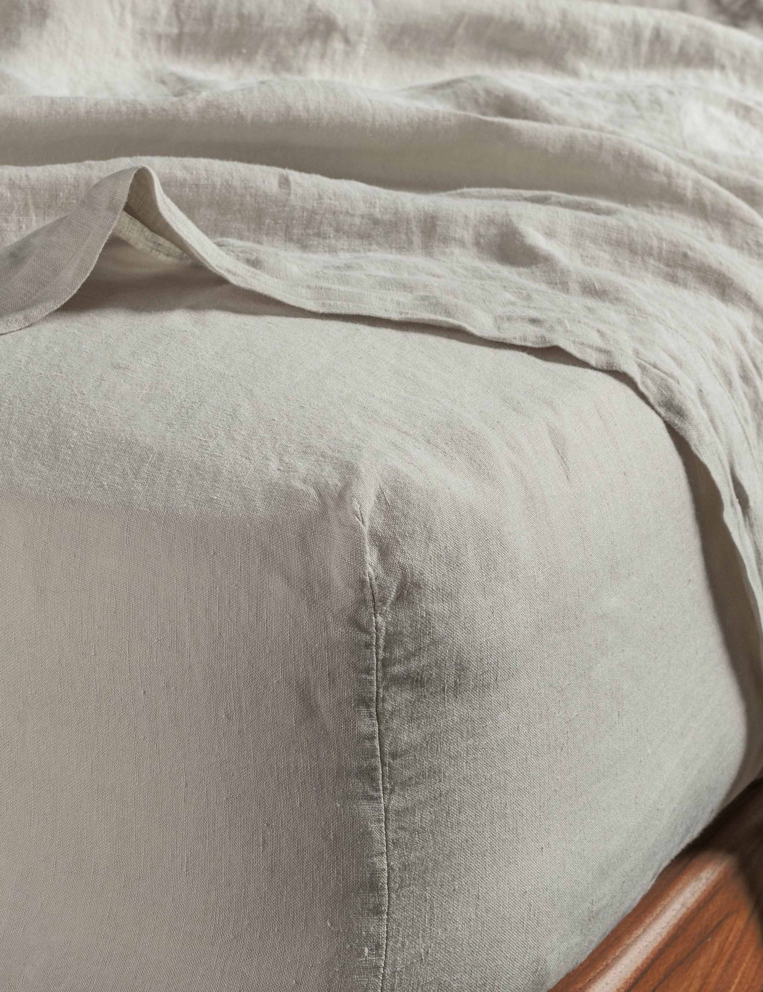 Pure Linen Washed Deep Fitted Sheet