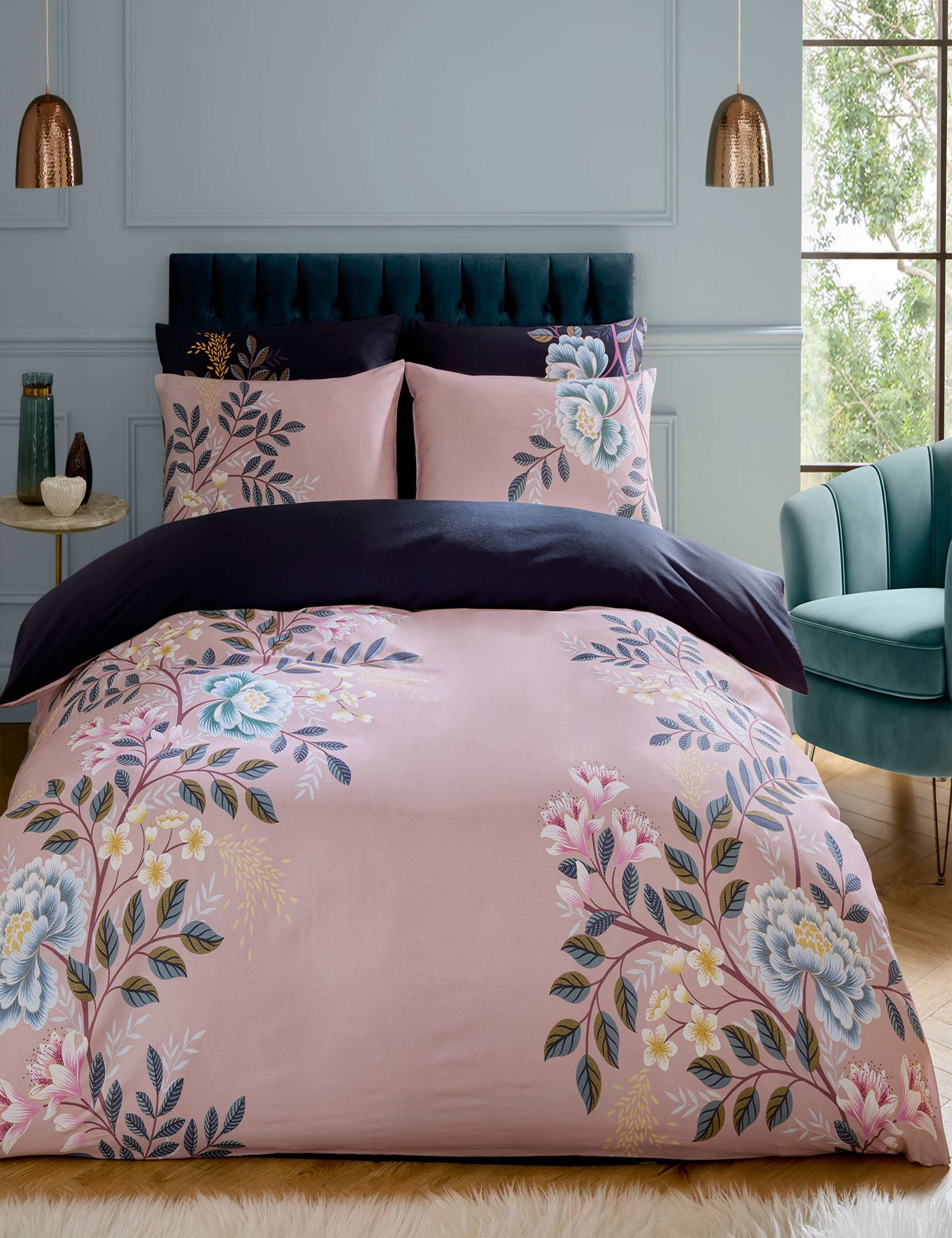 Pure Cotton Sateen Oriental Blossom Bedding Set
