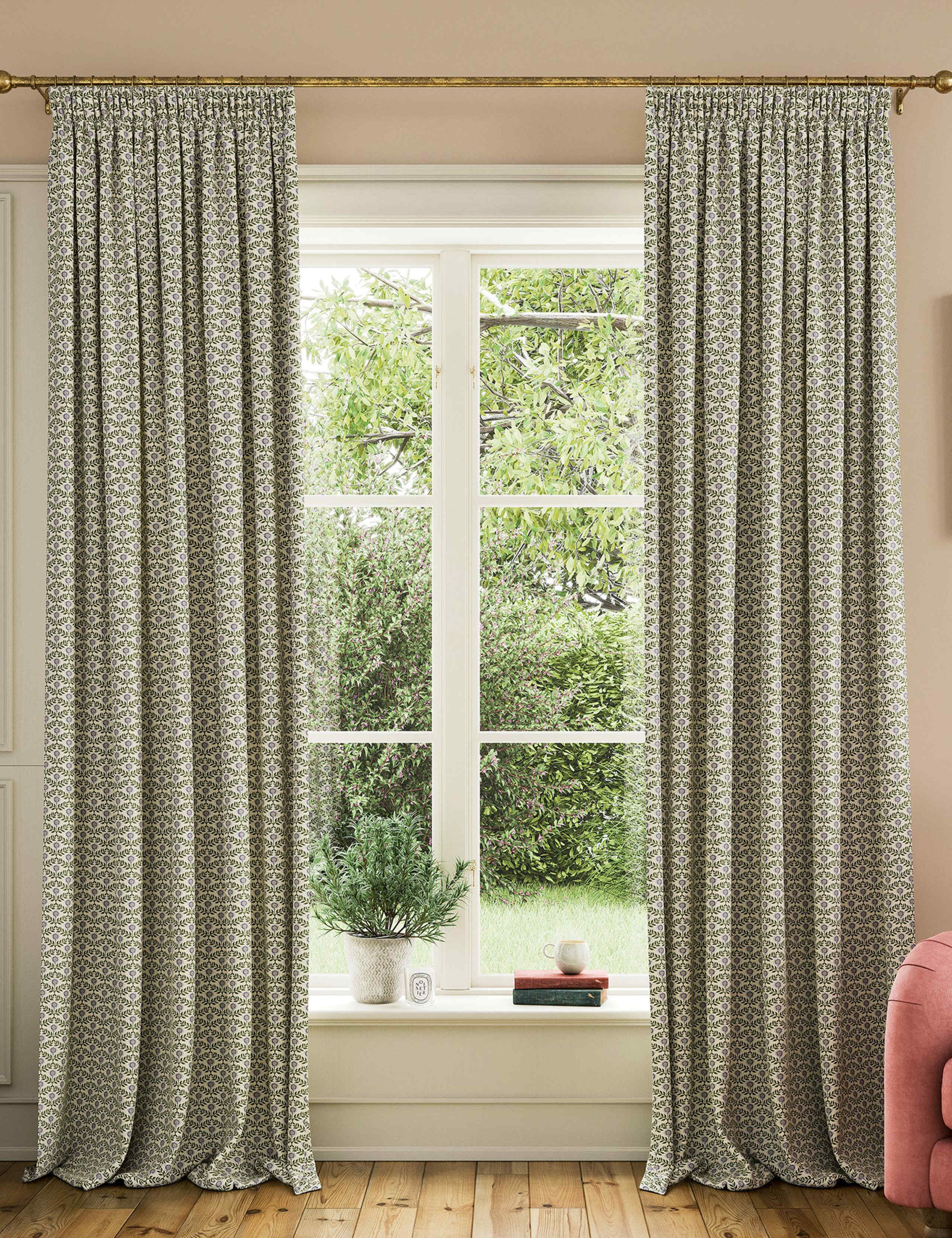 Floral Foulard Pure Cotton Curtains